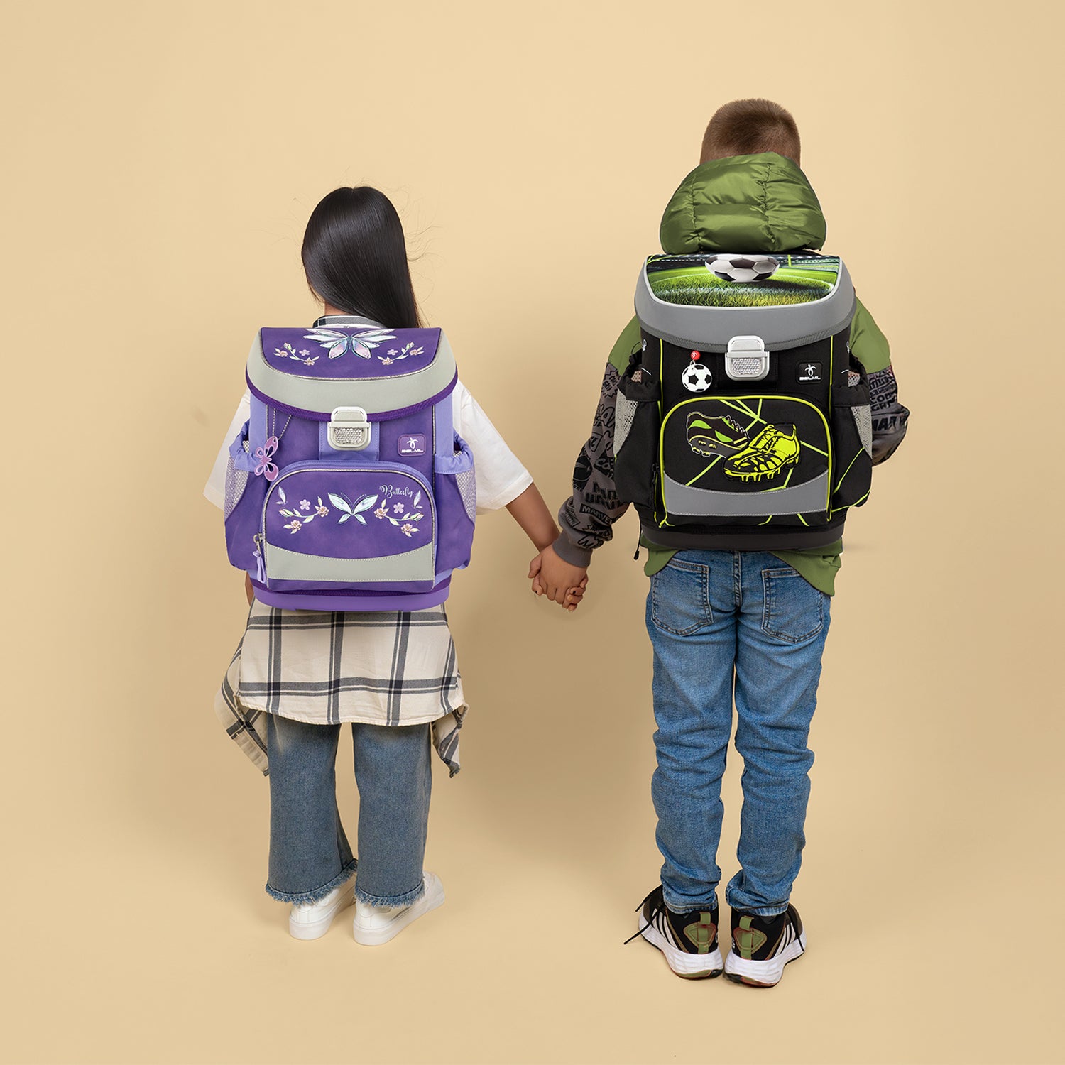 Ergonomisches Schulranzen-Set für Mädchen – Belmil Mini-Fit Starlight Wings (4-tlg.)