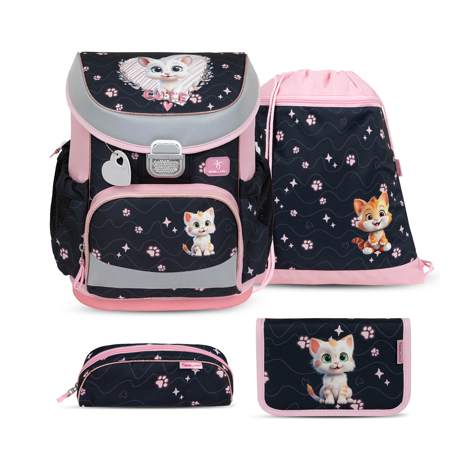 Mini-Fit Cute Kitten schoolbag set 4 pcs