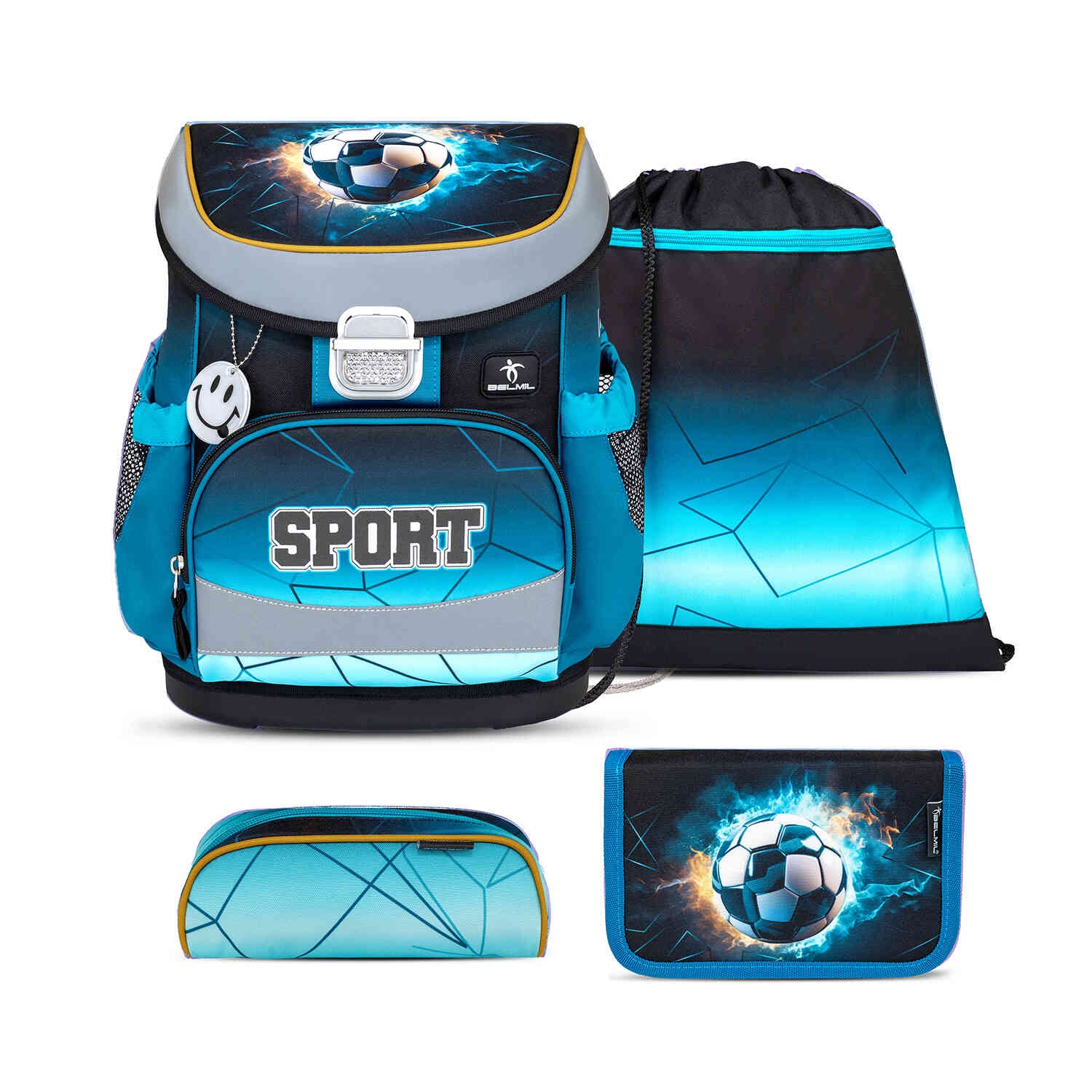 Mini-Fit Fire Footbal schoolbag set 4 pcs