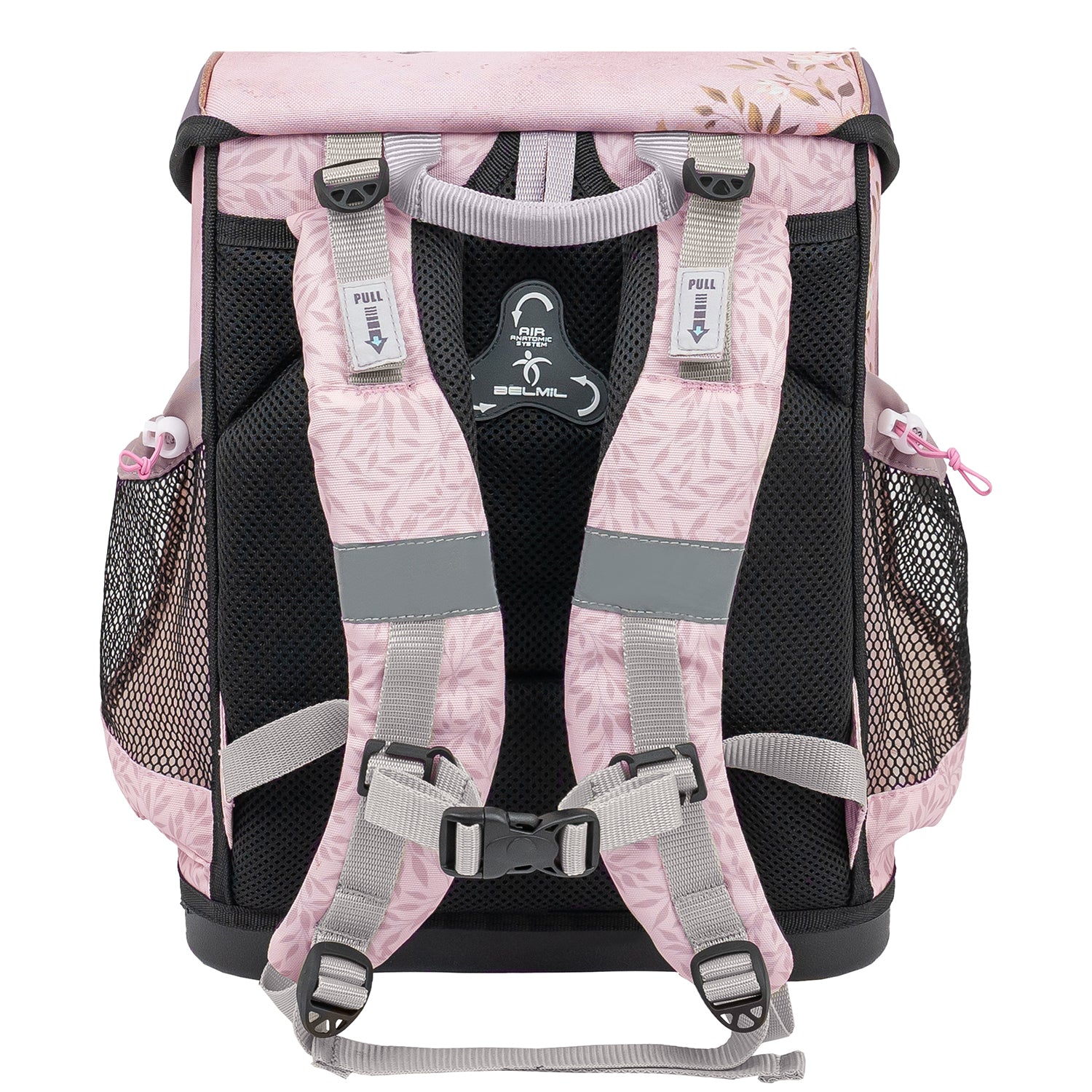 The colorful unicorn raincoat paired with the Belmil Mini-Fit Ergonomic School Bag Set 'Horse Chestnut' Design – part of the 5-Piece Compact and Comfortable School Starter Set for Girls.