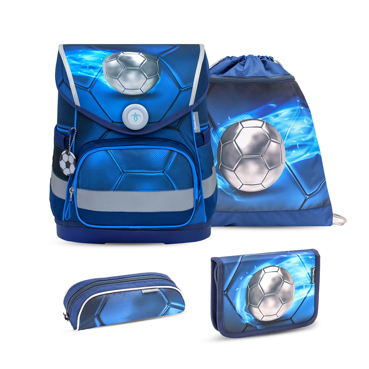 Compact Football 4 schoolbag set 4 pcs