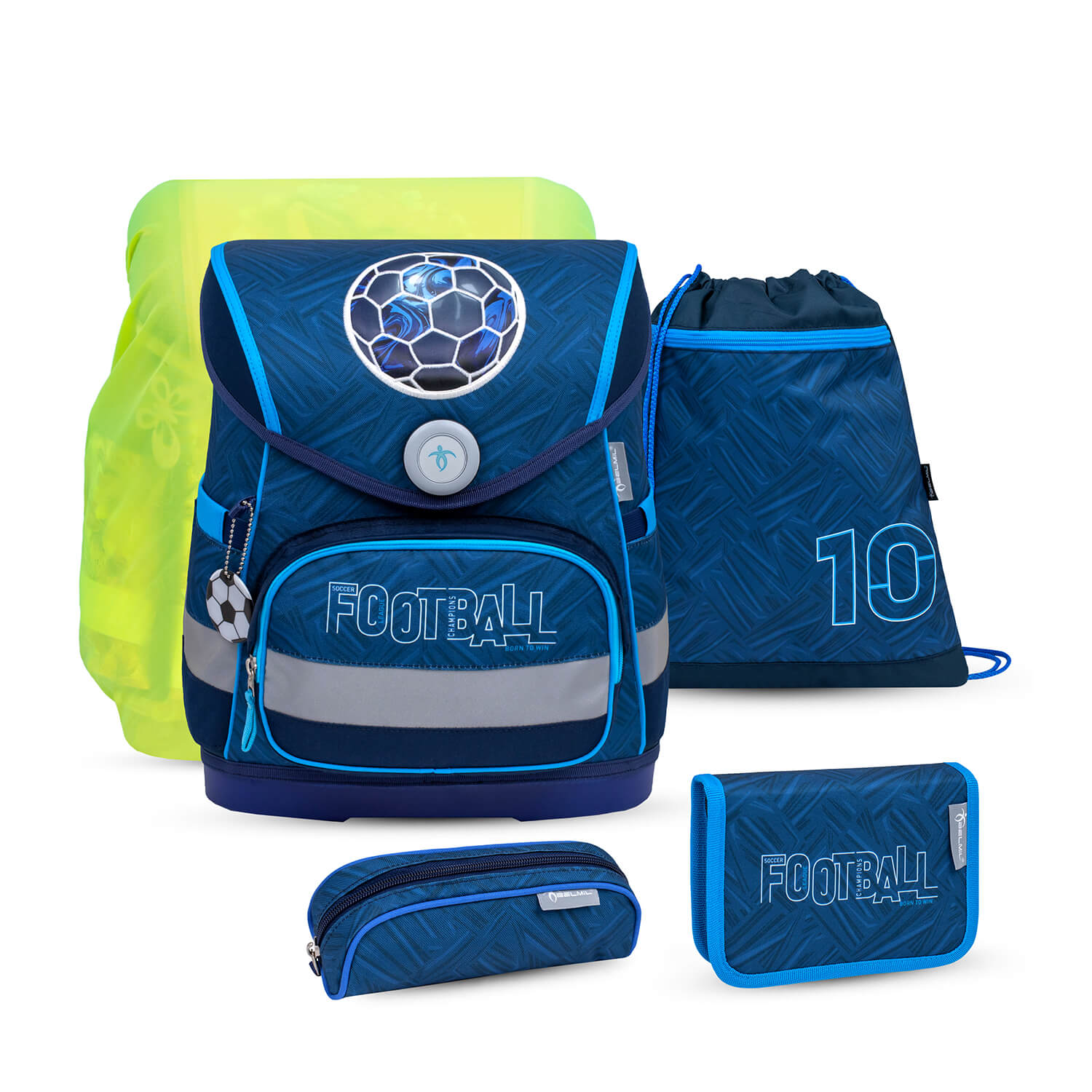 Compact Football Champions schoolbag set 5 pcs