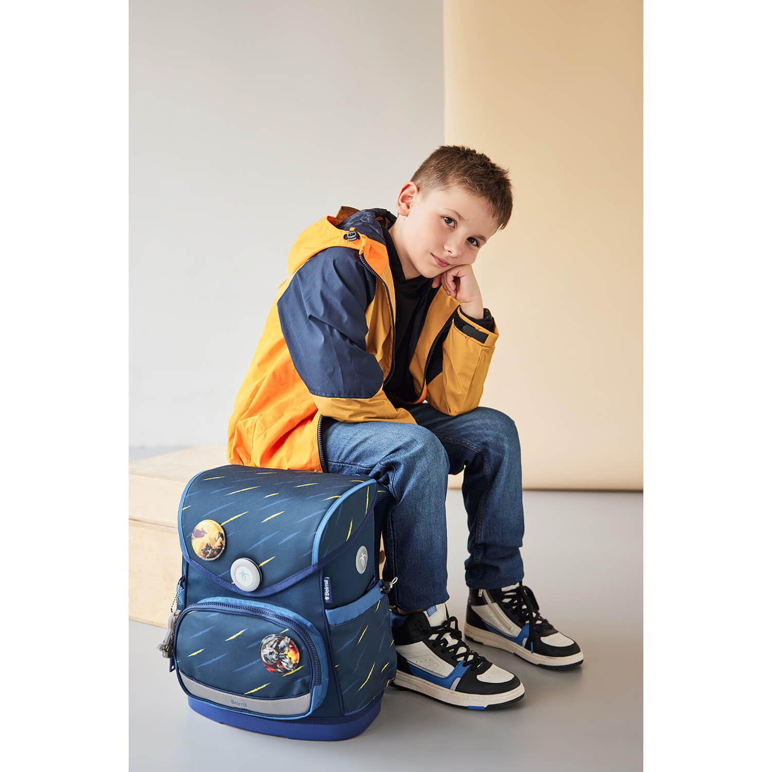 Premium Compact Plus Orion Blue Schoolbag set 5pcs.