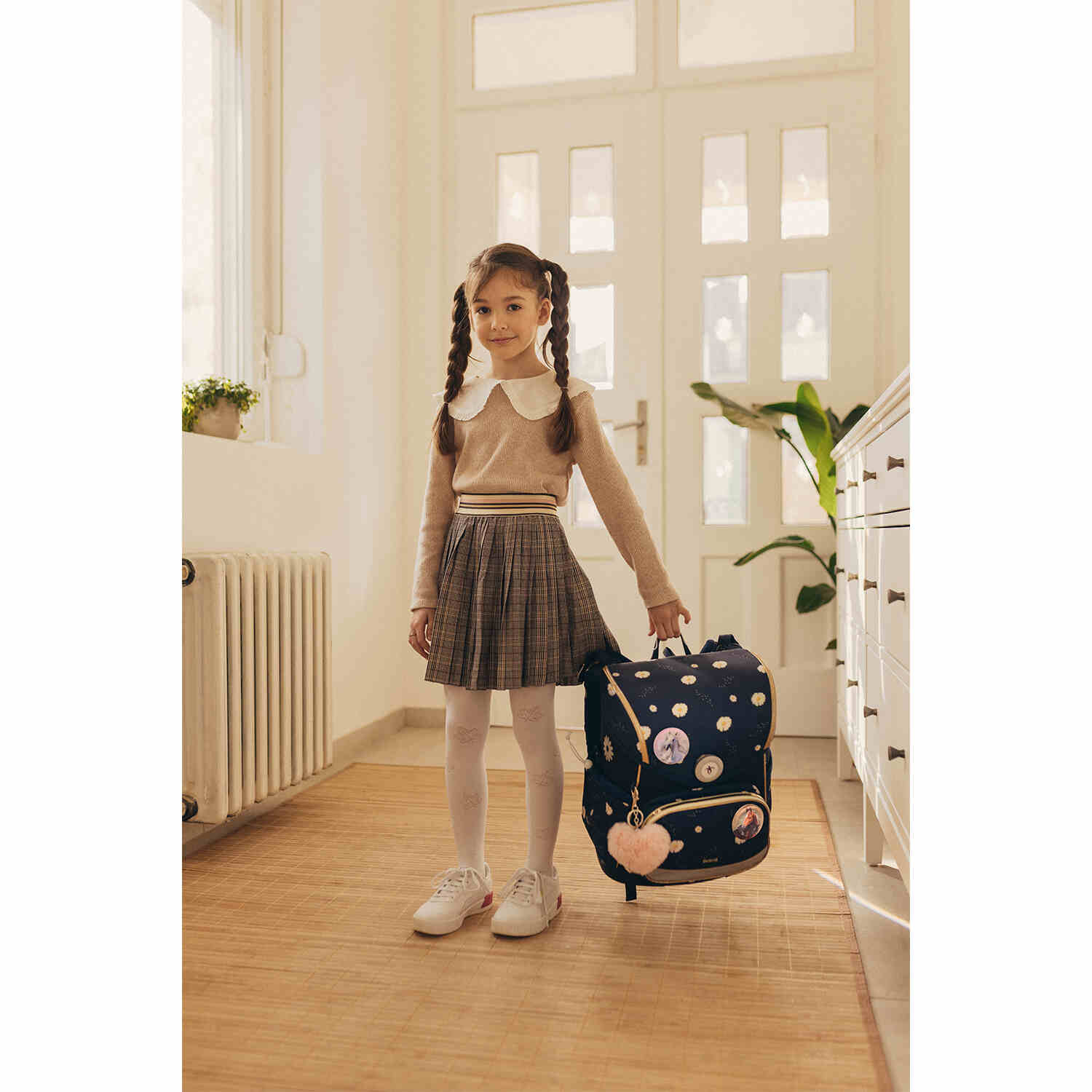 Premium Compact Plus Daisy Schoolbag set 5pcs.