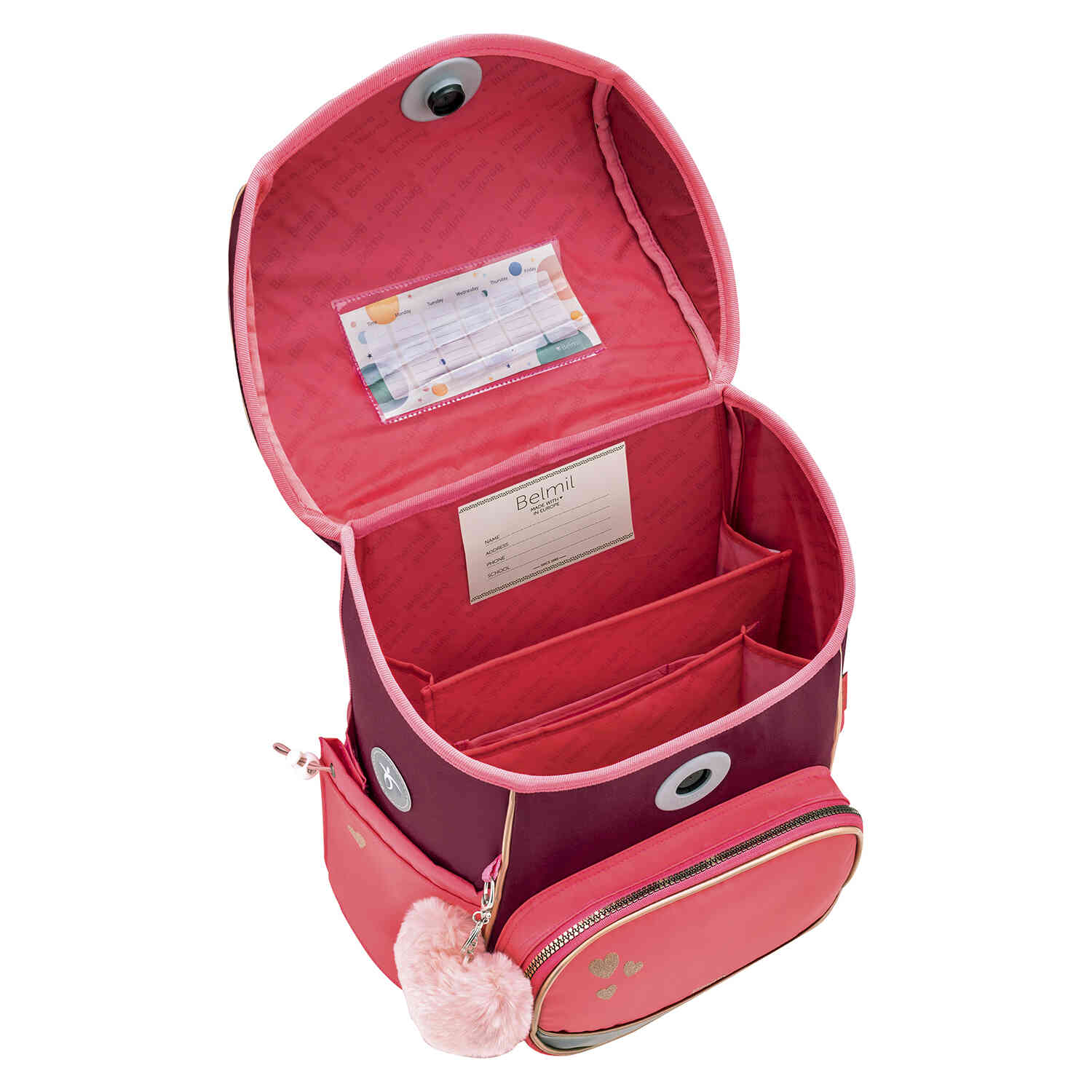 Premium Compact Plus Coral Schoolbag set 5pcs.