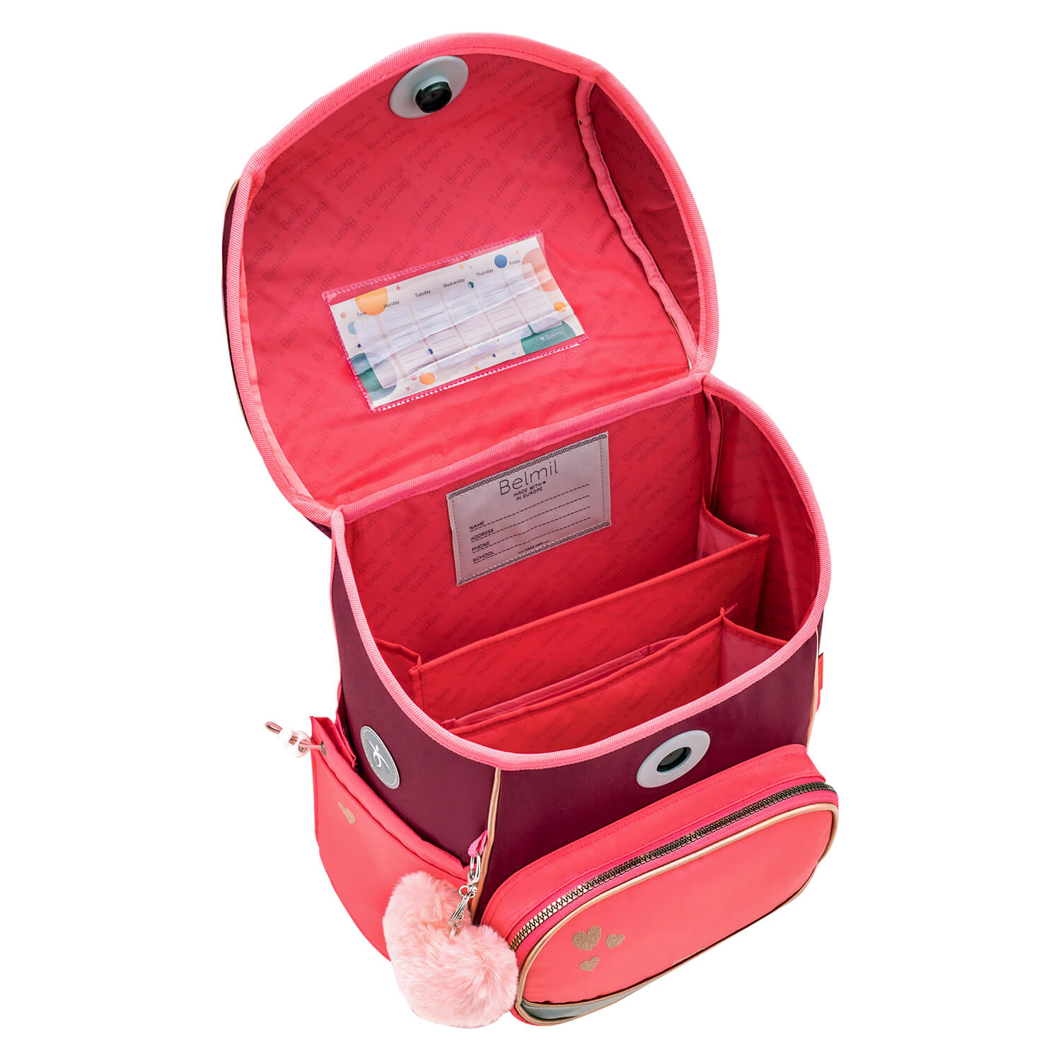 Premium Compact Plus Coral Schoolbag set 5pcs.