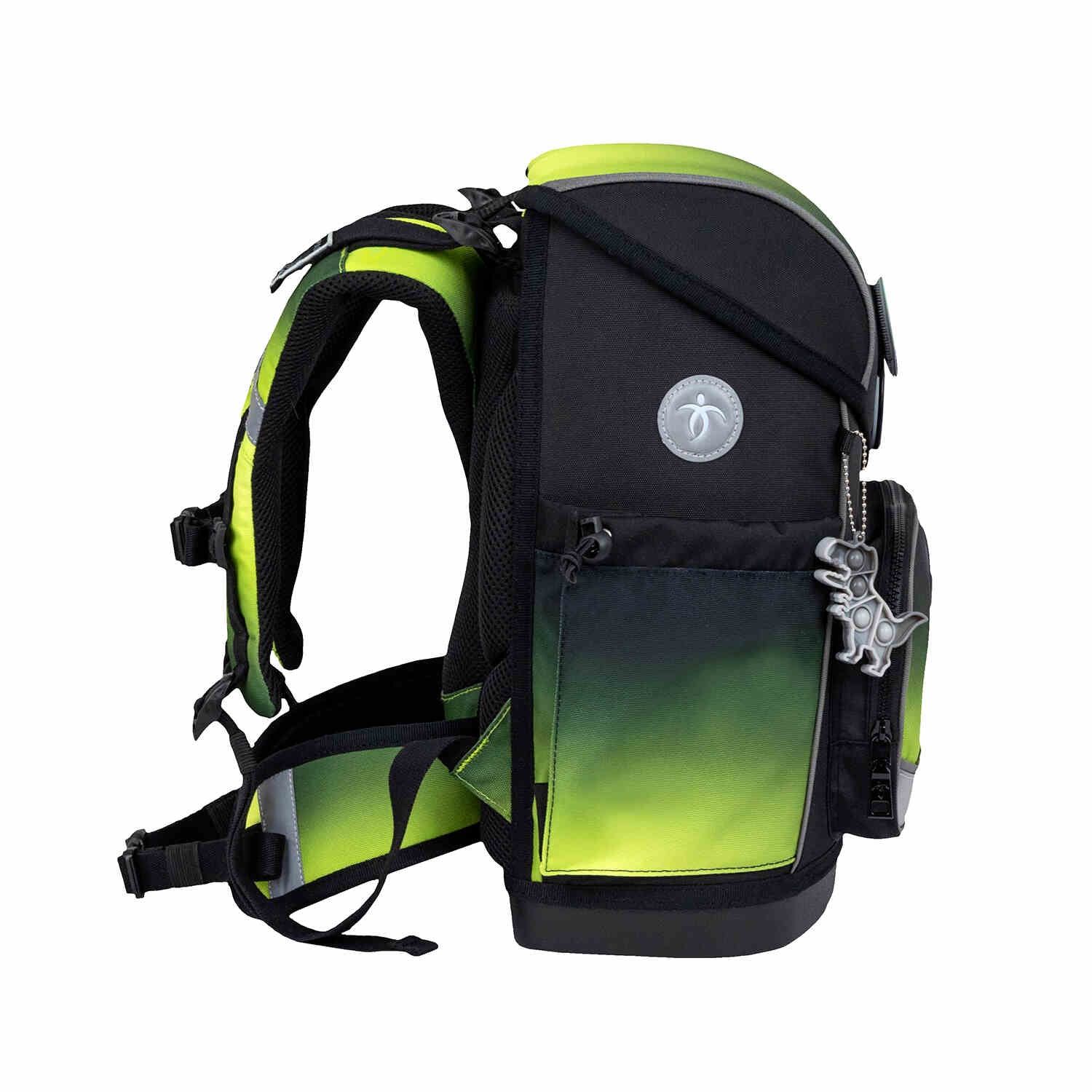 Premium Compact Plus Black Green Schoolbag set 5pcs.