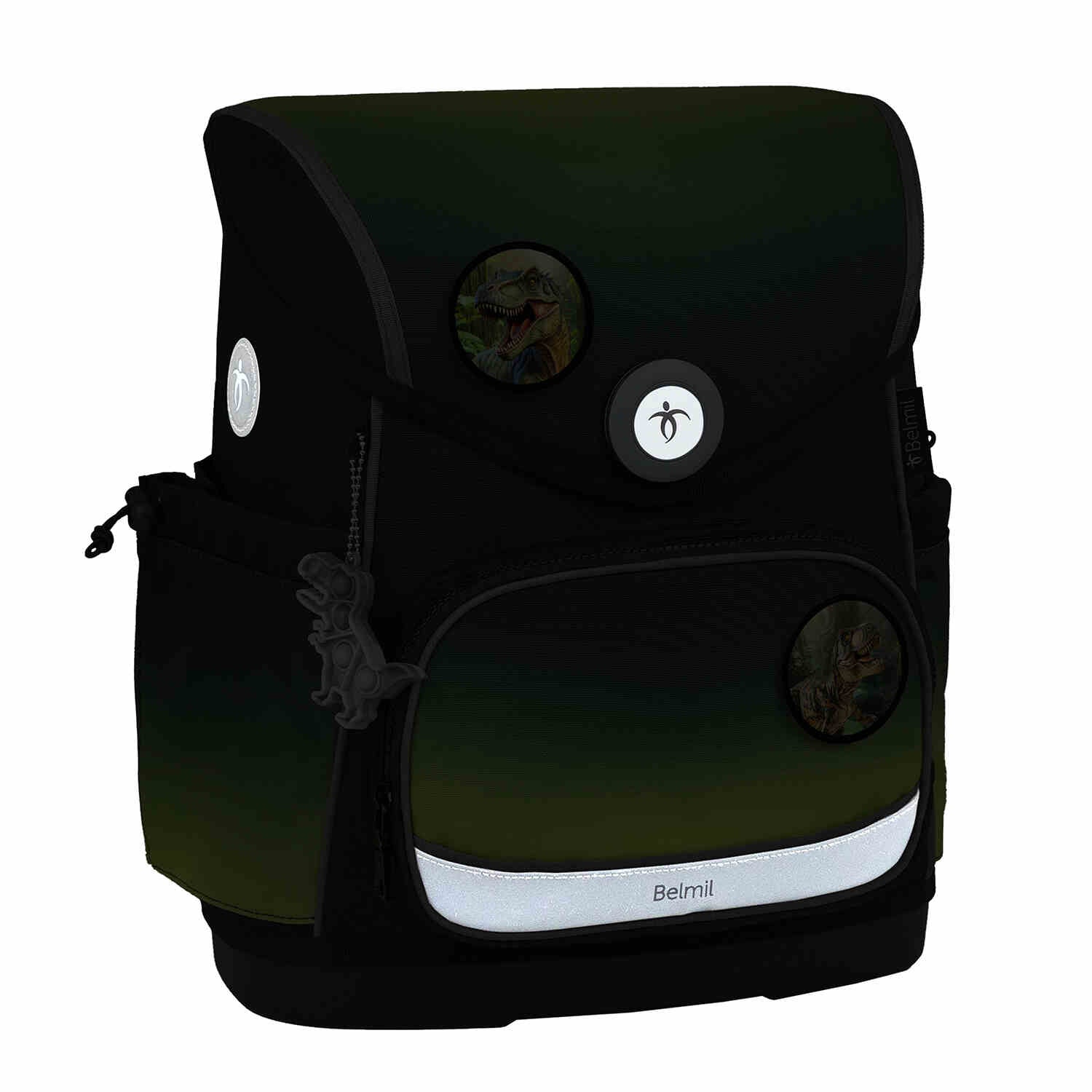 Premium Compact Plus Black Green Schoolbag set 5pcs.