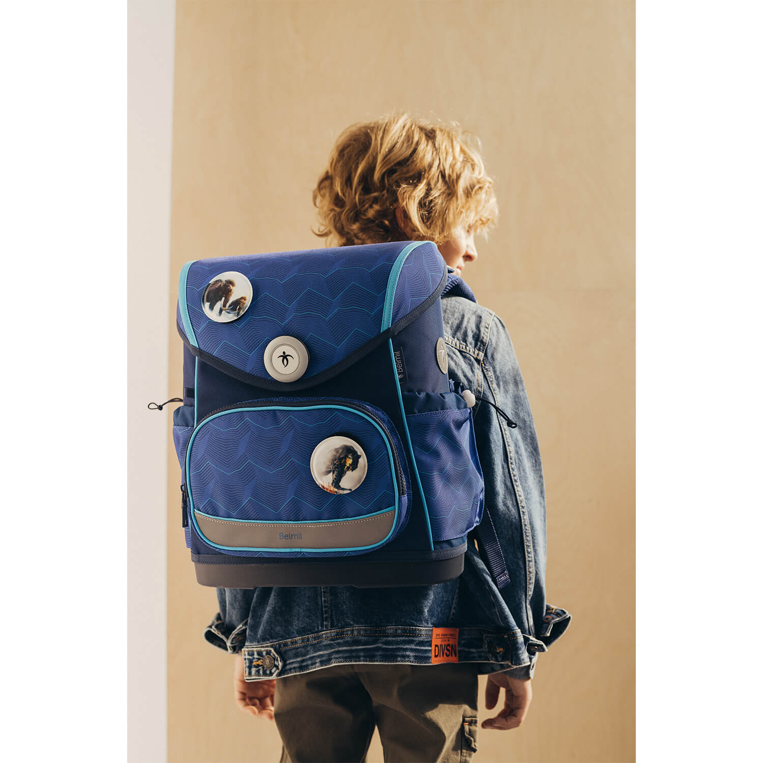 Premium Compact Plus Estate Blue Schoolbag set 6pcs.
