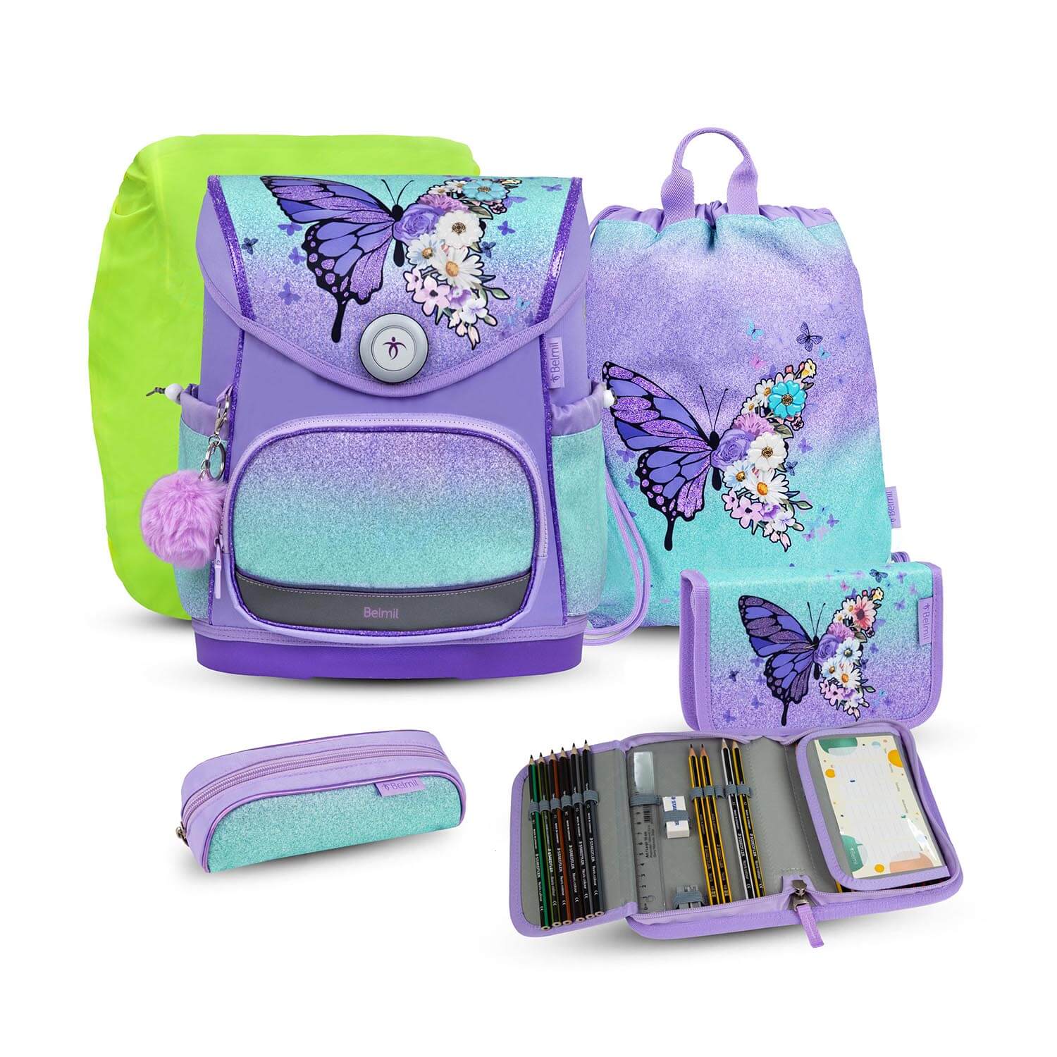 Premium Compact Plus Serenity Schoolbag set 6pcs.