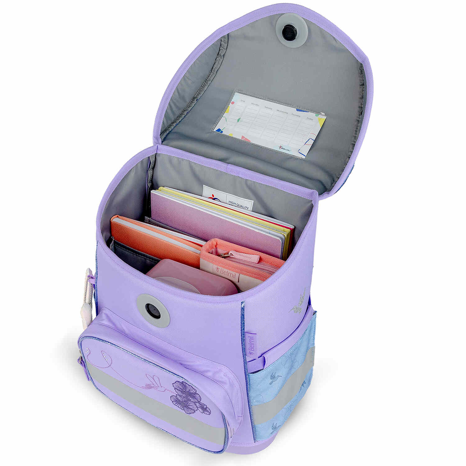 Compact Tropical Hummingbird schoolbag set 5 pcs.