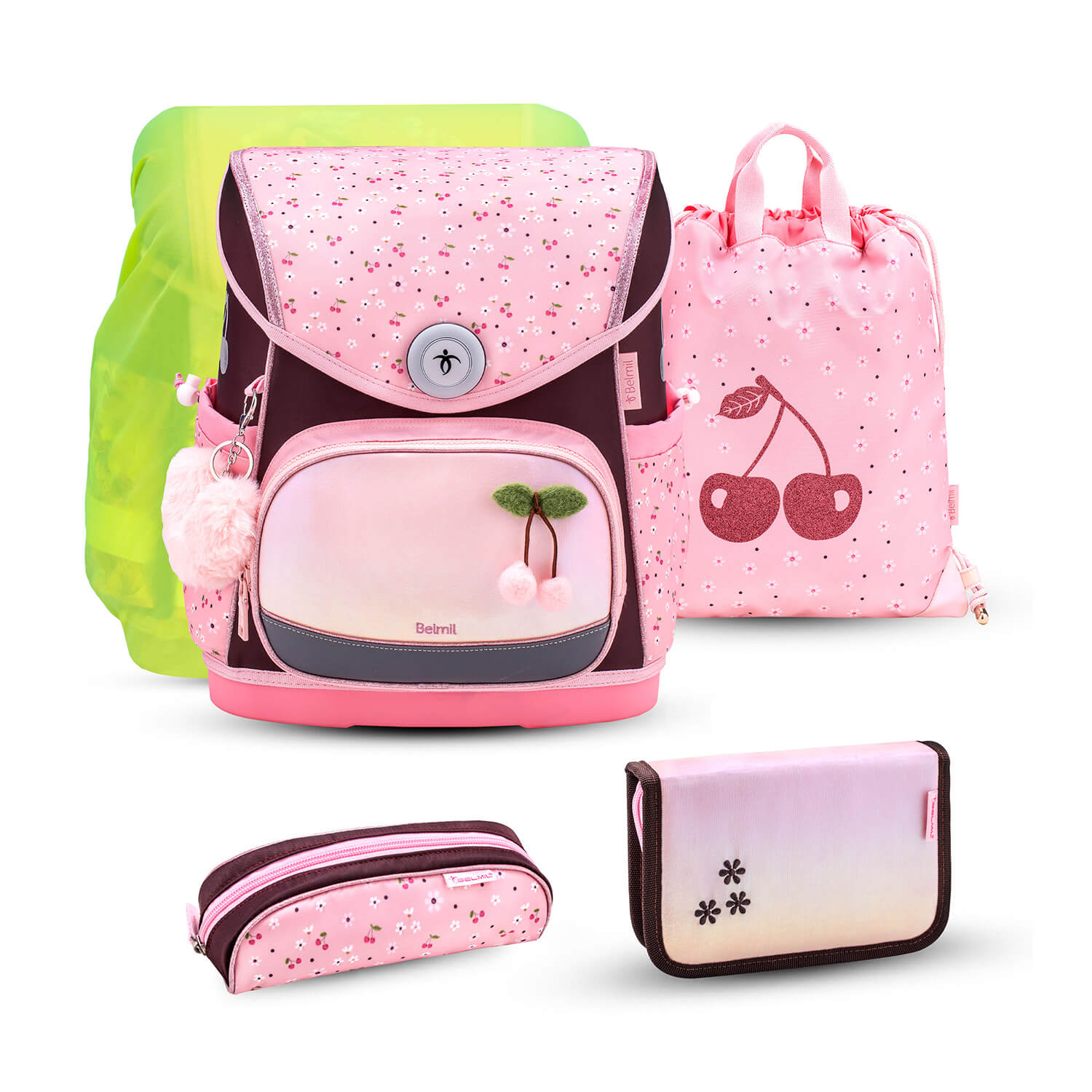 Premium Compact Plus Cherry Blossom Schulranzen Set 6tlg.