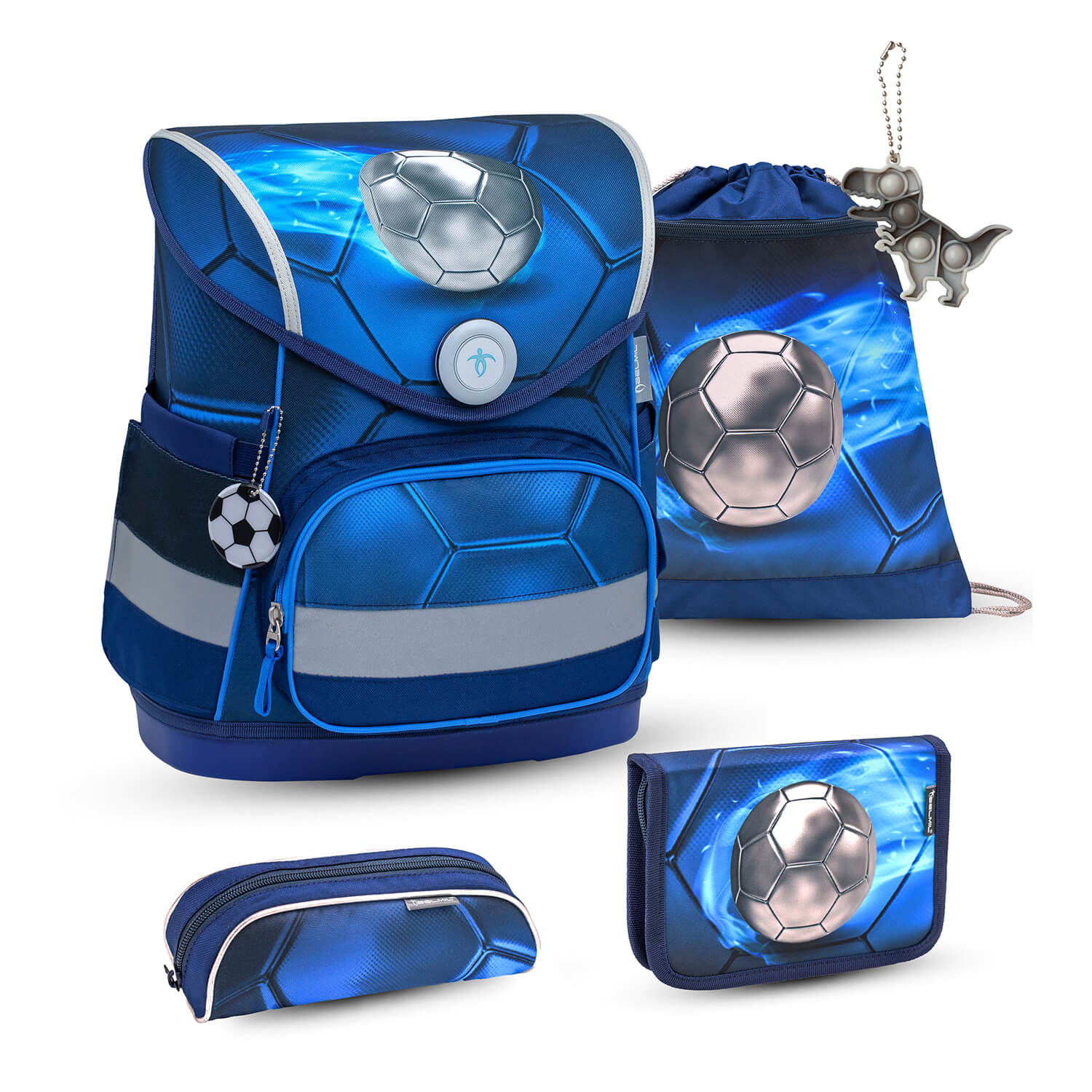 Compact Football 4 schoolbag set 5 pcs with GRATIS keychain