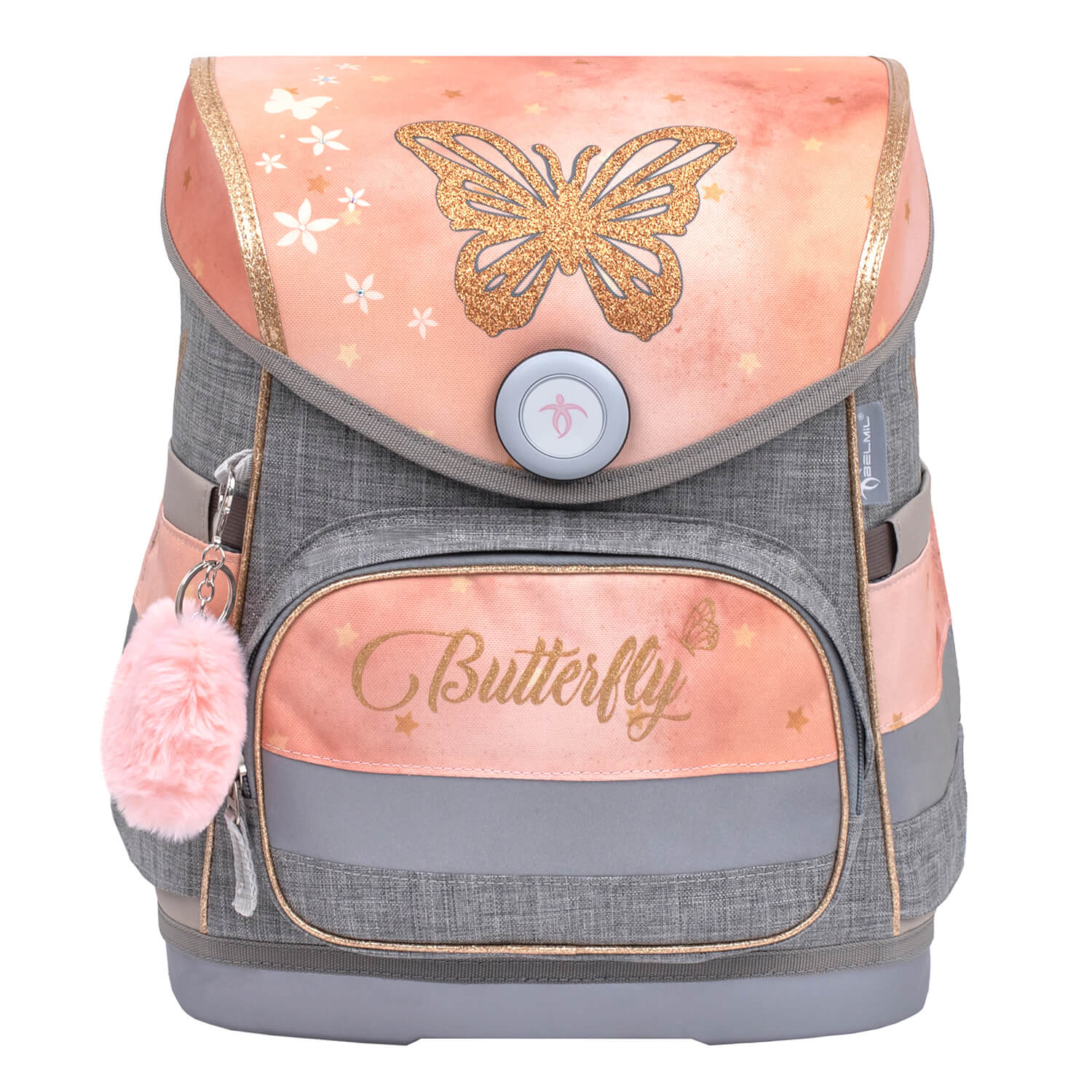 Compact Golden Butterfly schoolbag set 4 pcs