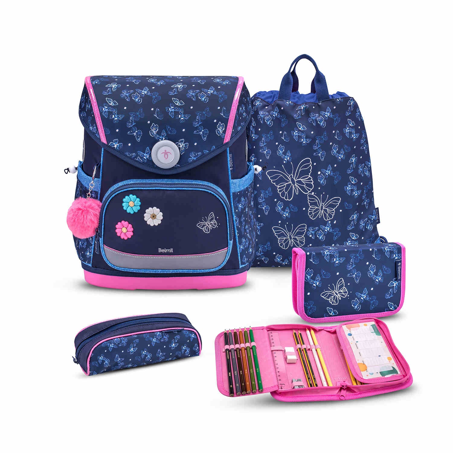 Premium Compact Plus Sapphire Schoolbag set 5pcs.