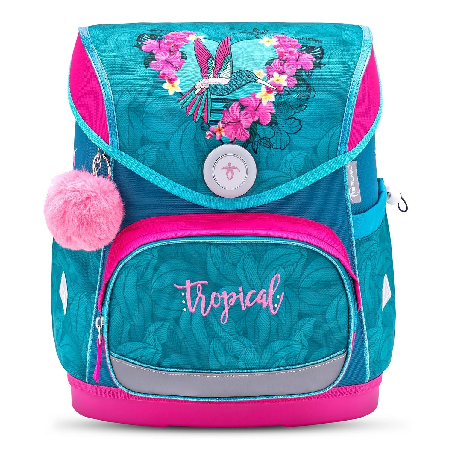 Compact Tropical Hummingbird schoolbag