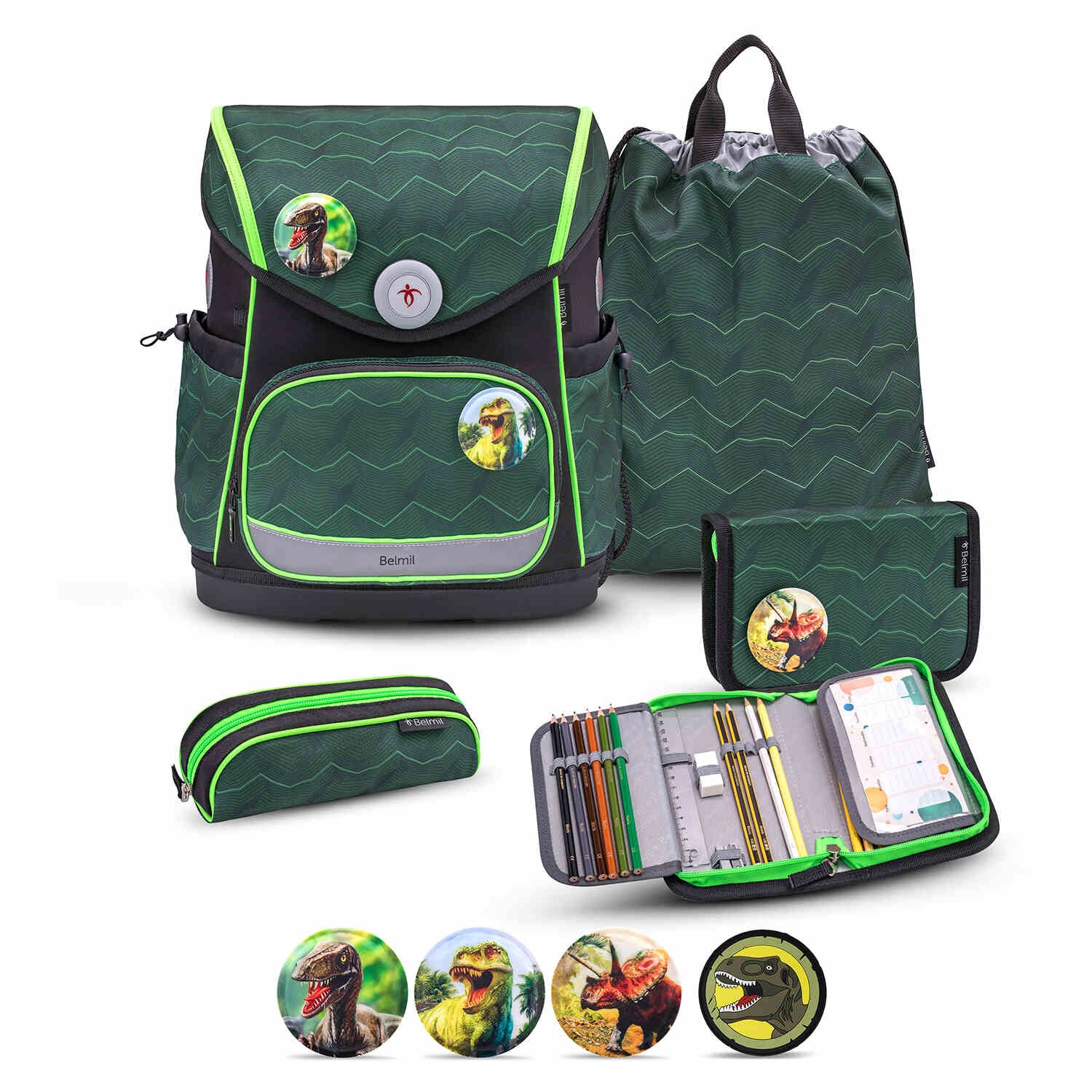 Premium Compact Plus Twist of Lime Schoolbag set 5pcs.