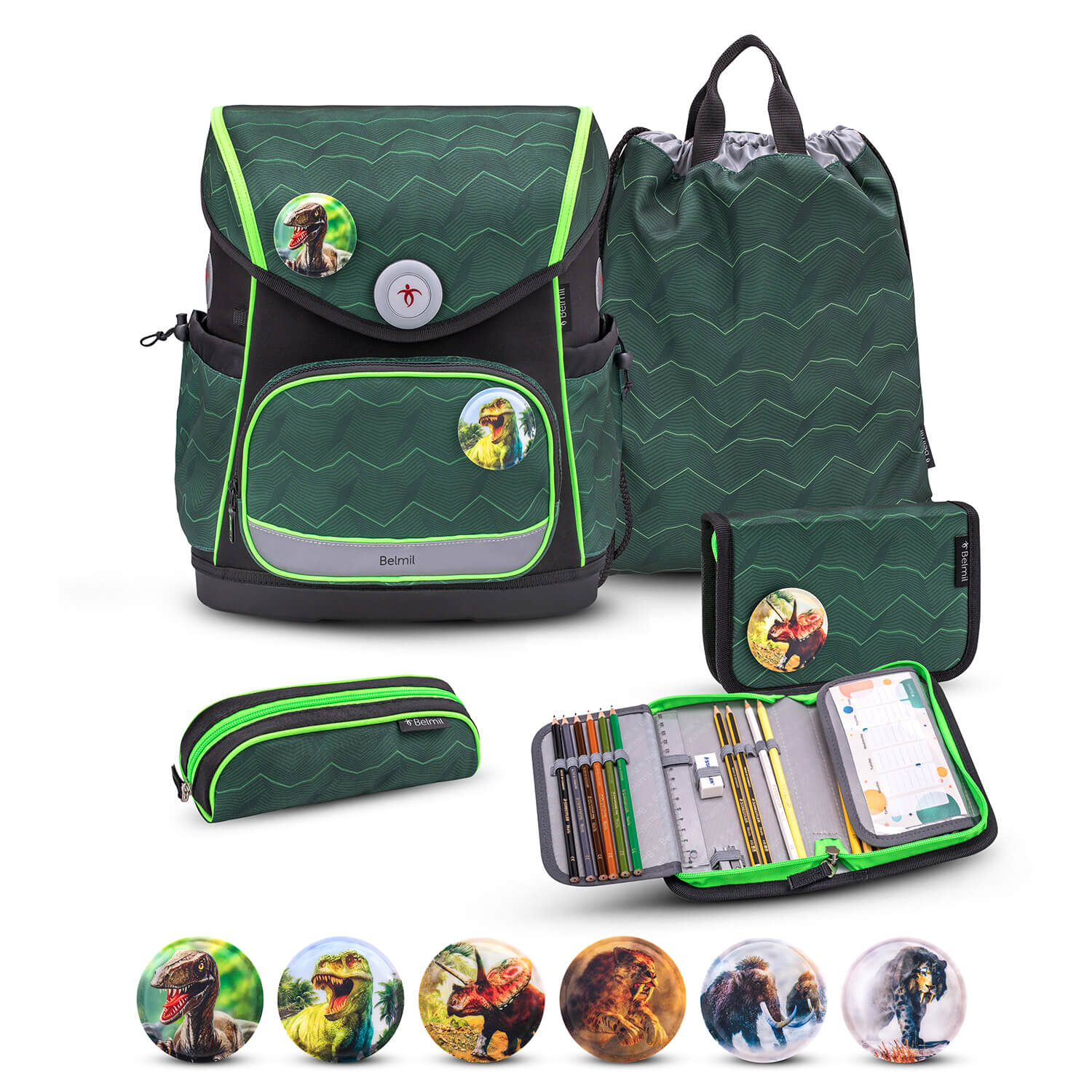 Premium Compact Plus Twist of Lime Schoolbag set 5pcs.