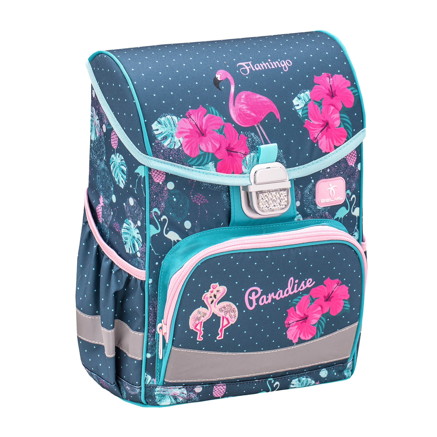 Click Flamingo Paradise schoolbag