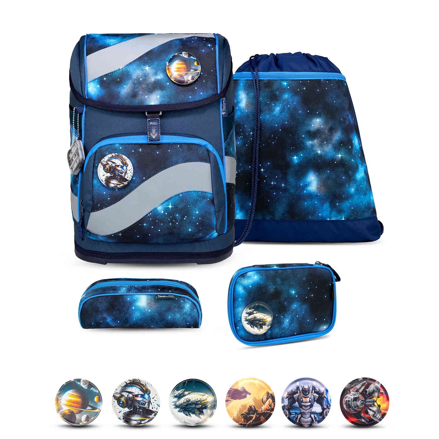 Smarty Galaxy Light schoolbag set 5 pcs