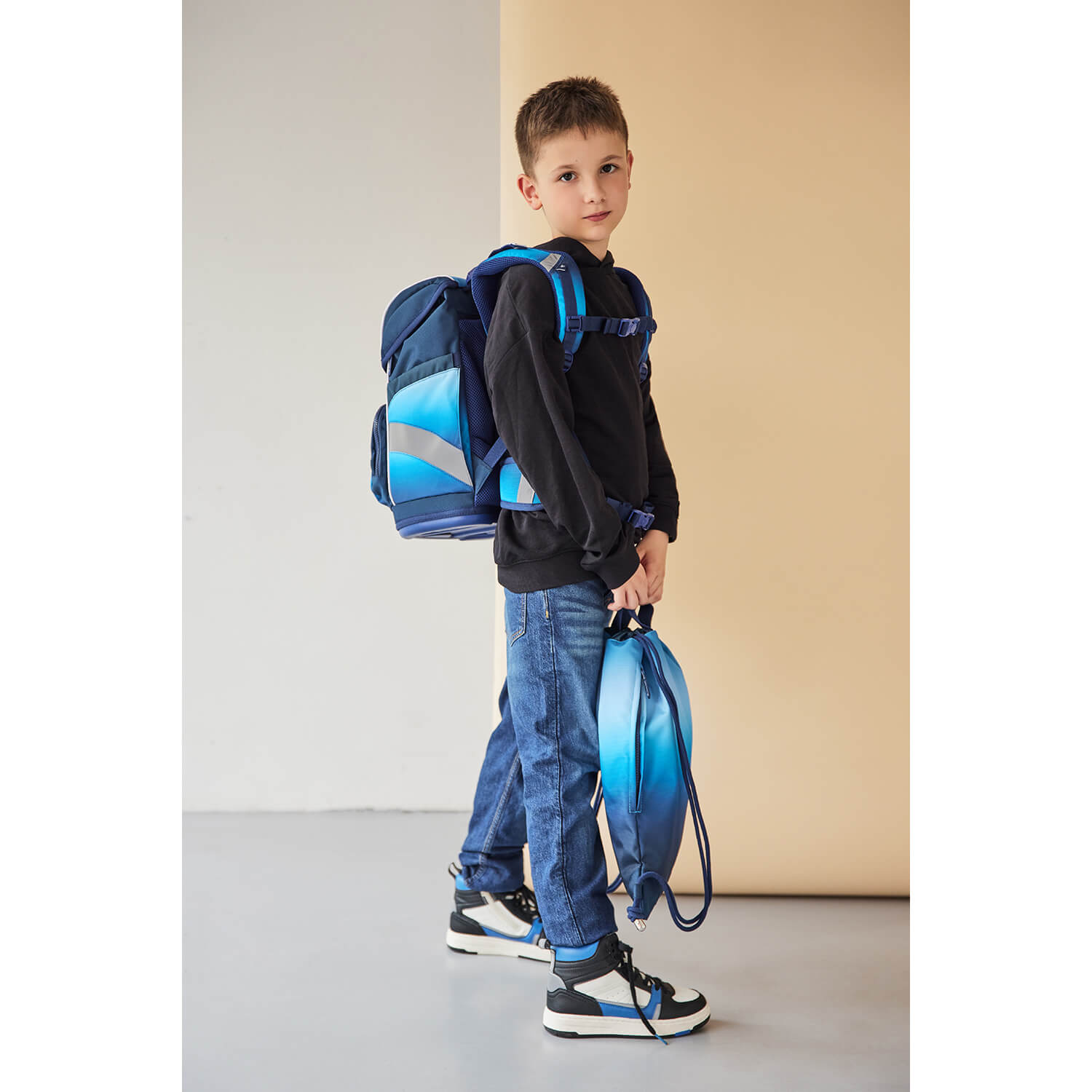 Smarty Plus Blue Navy Schoolbag set 5pcs.