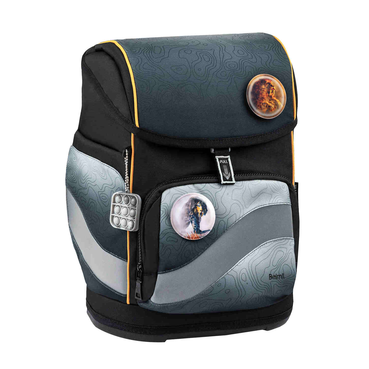 Smarty Plus Black Grey Schoolbag set 5pcs.