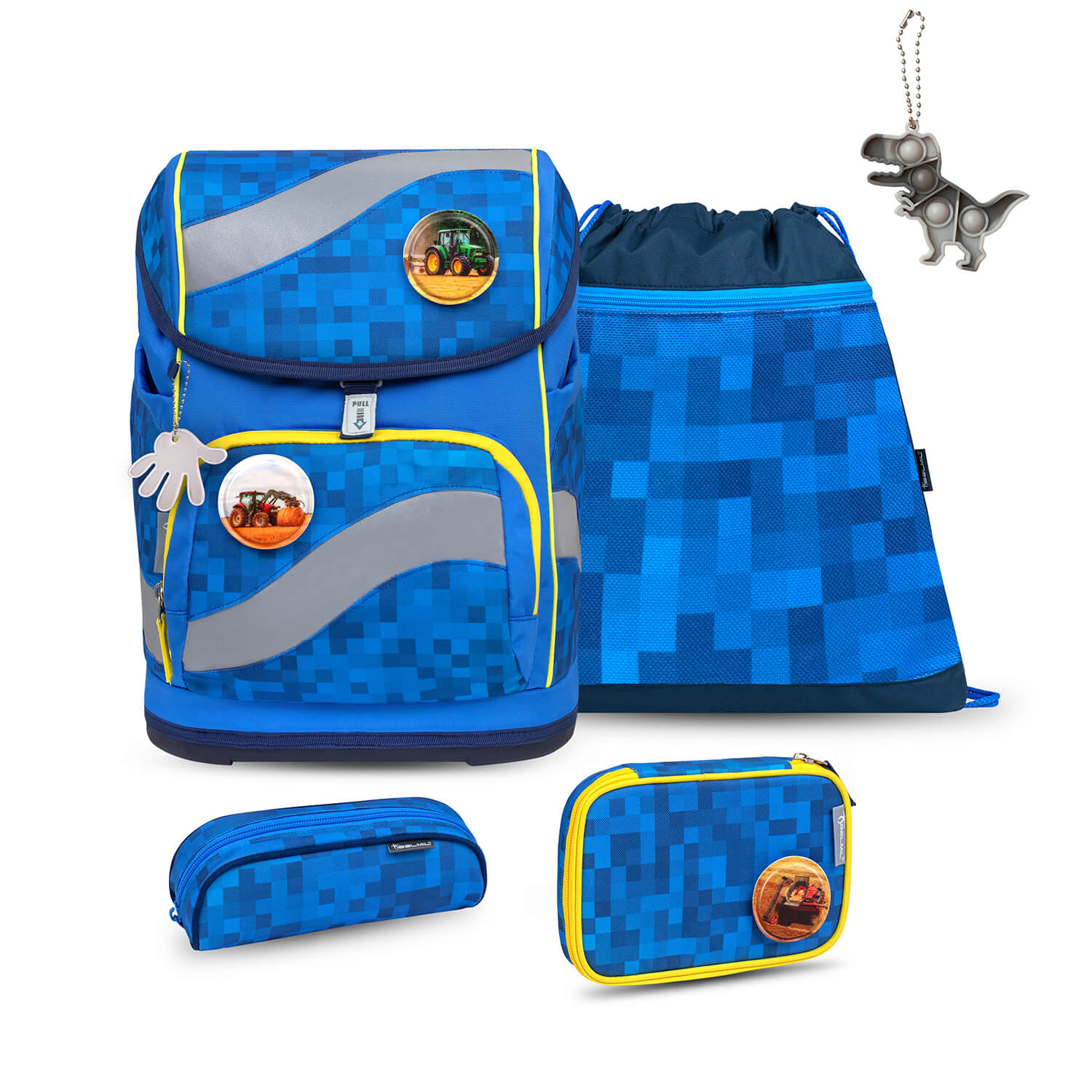 Smarty Funky Blue schoolbag set 6 pcs with GRATIS keychain