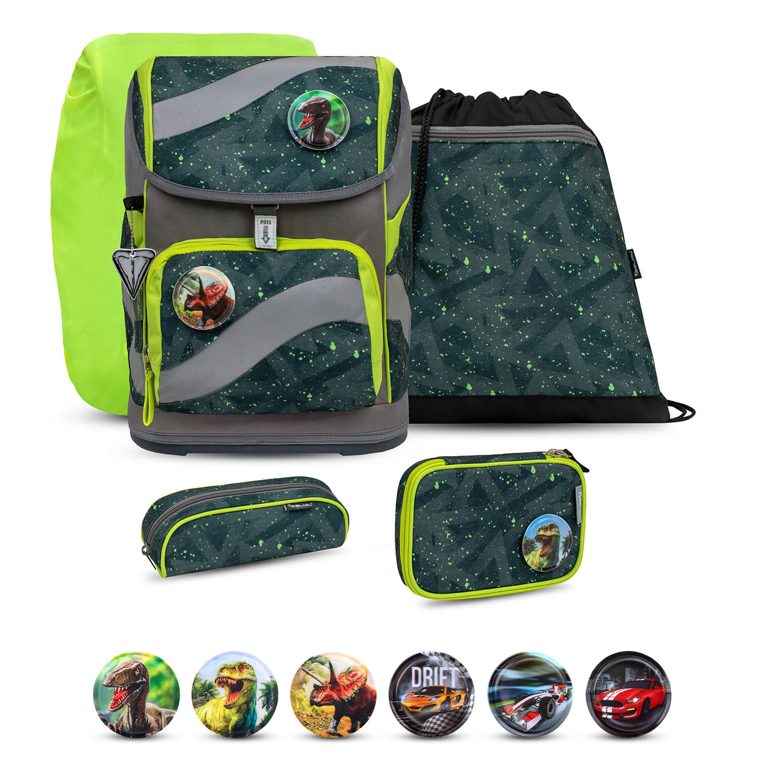 Smarty Green Splash schoolbag set 6 pcs