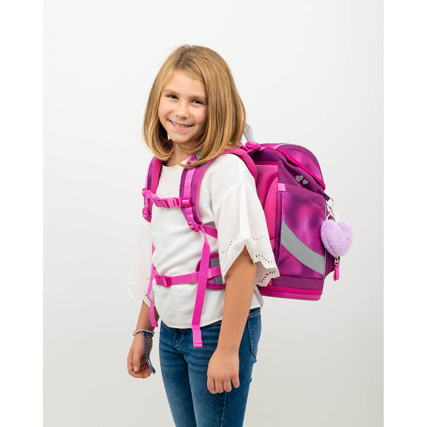 Smarty Shiny Pink schoolbag set 5 pcs
