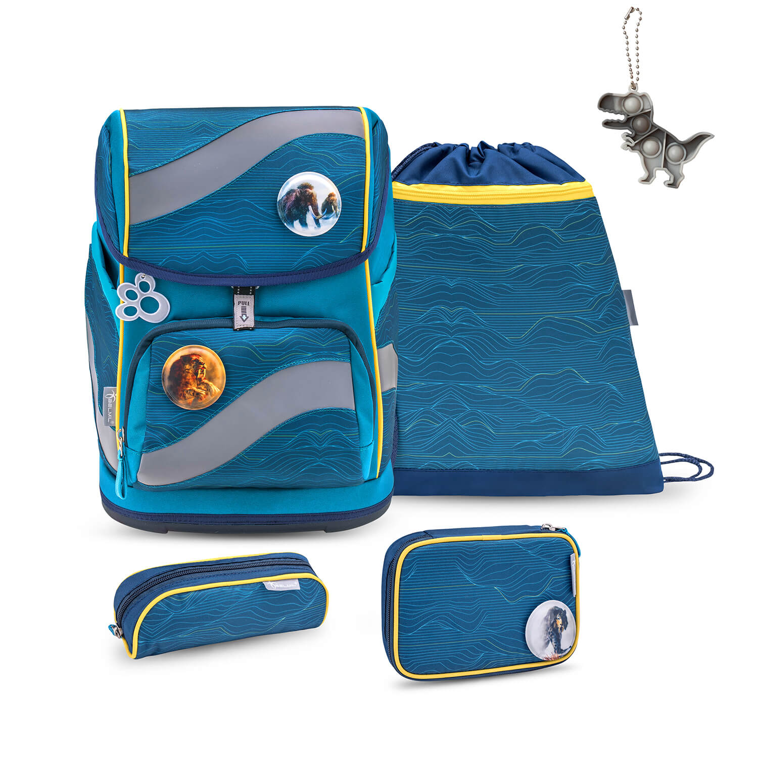 Smarty Waves Orange schoolbag set 6 pcs with GRATIS keychain