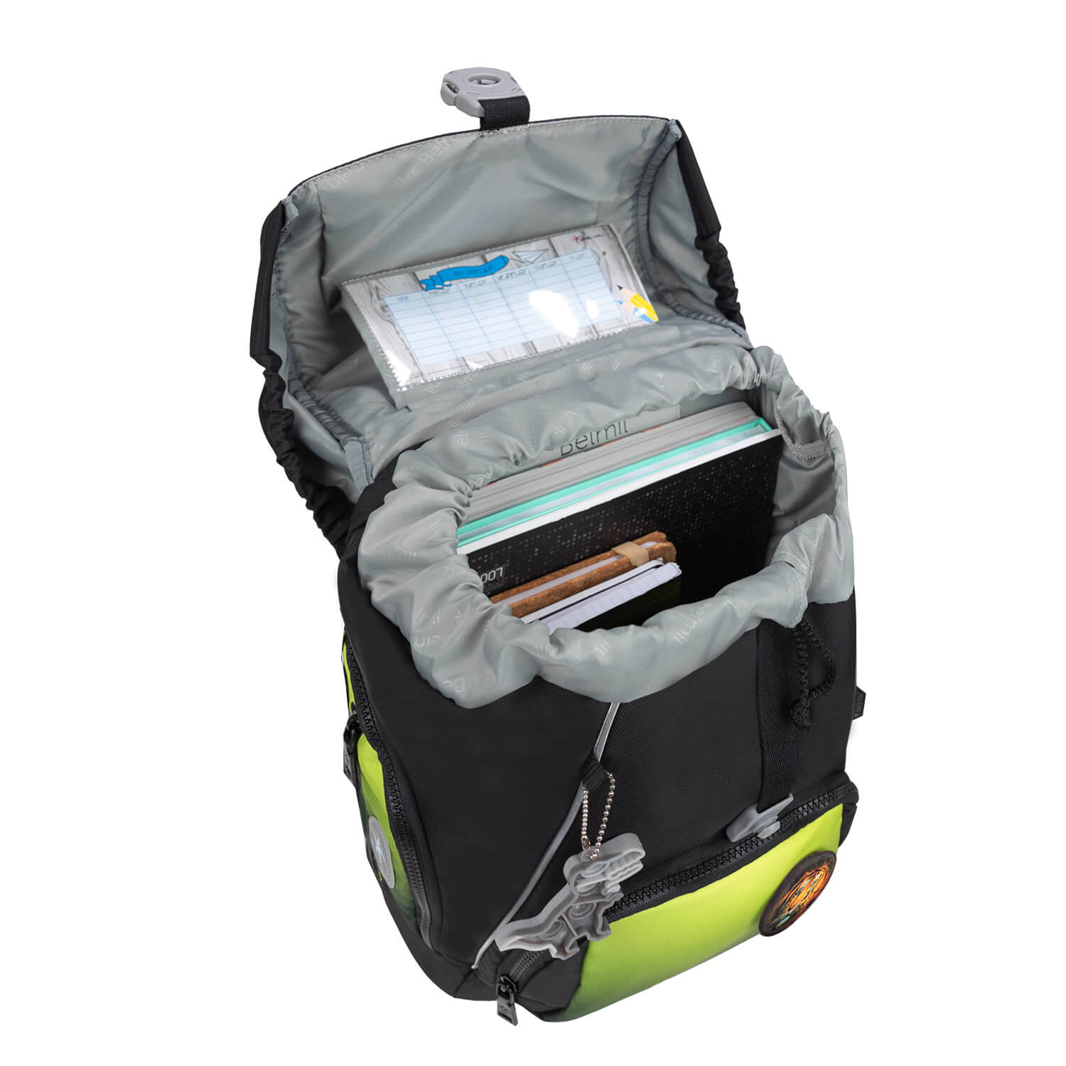 Premium Comfy Plus Black Green Schoolbag set 5pcs.