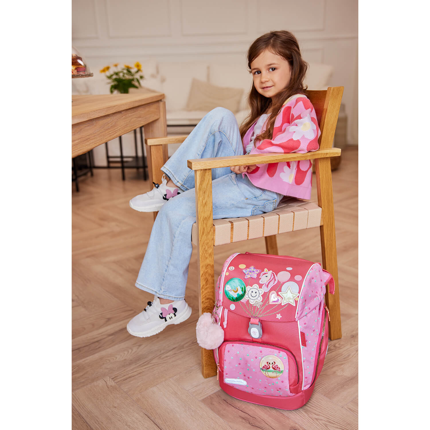 Premium Comfy Plus Rose Quartz Schoolbag set 5pcs.