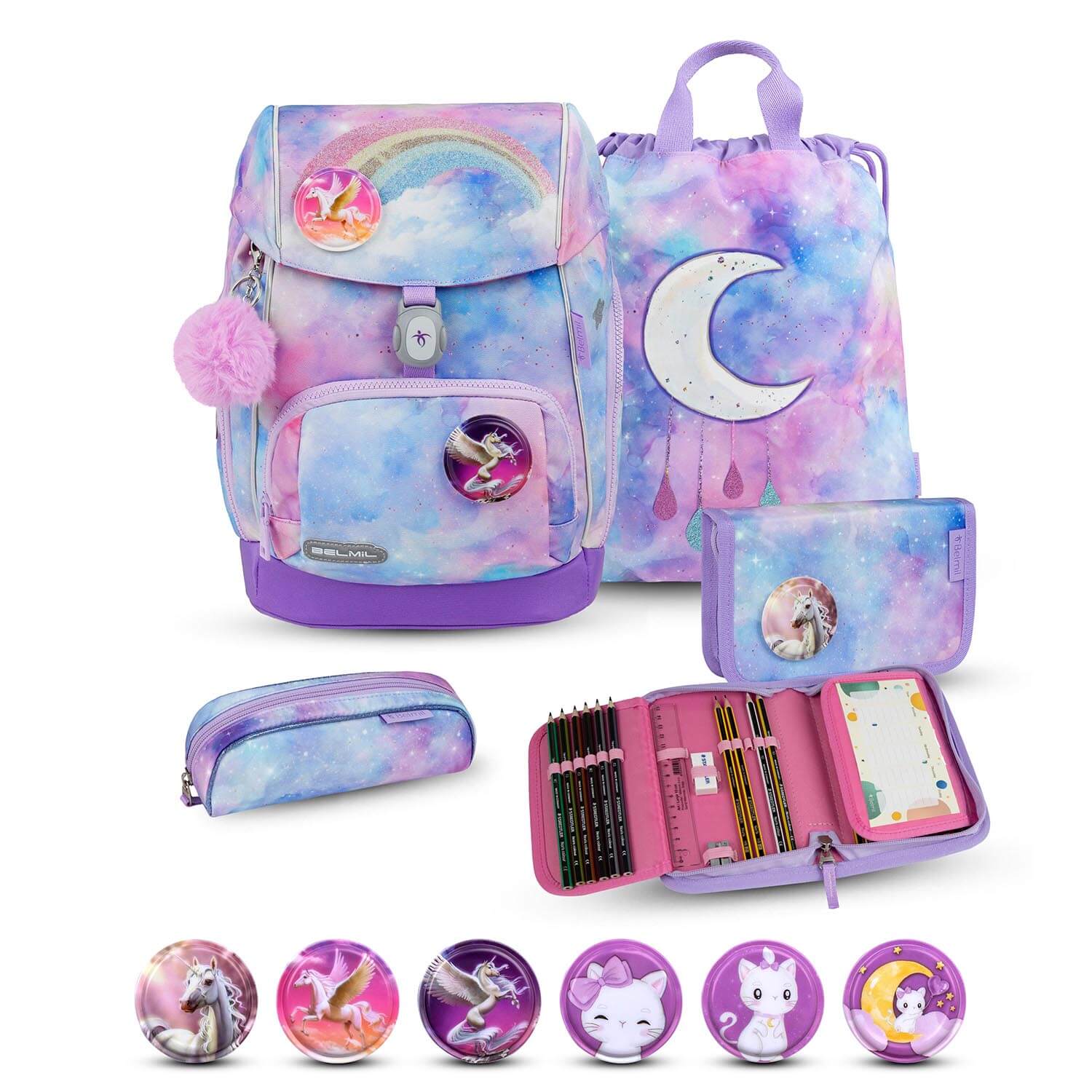Premium Comfy Plus Moonlight Schoolbag set 5pcs.