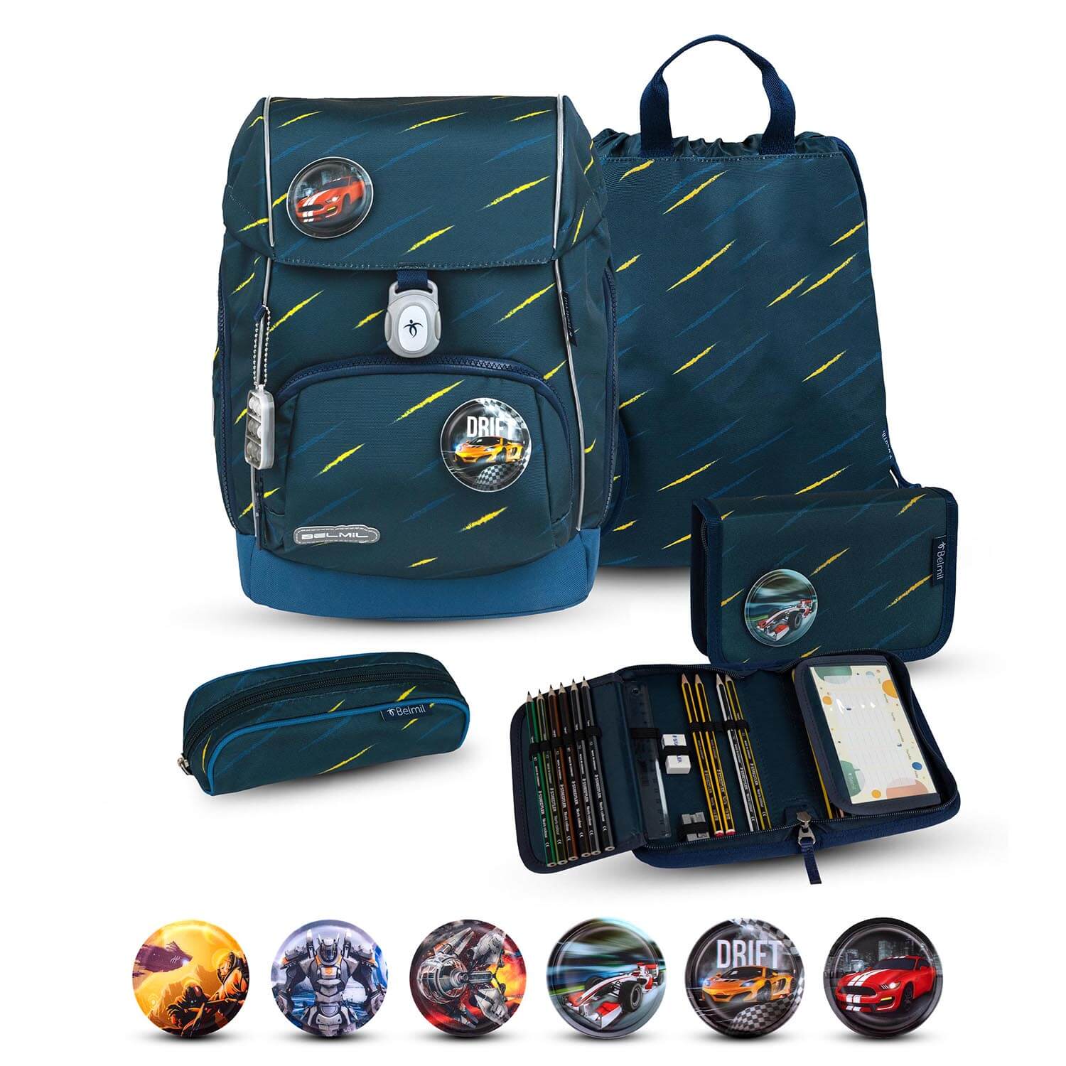 Premium Comfy Plus Orion Blue Schoolbag set 5pcs.