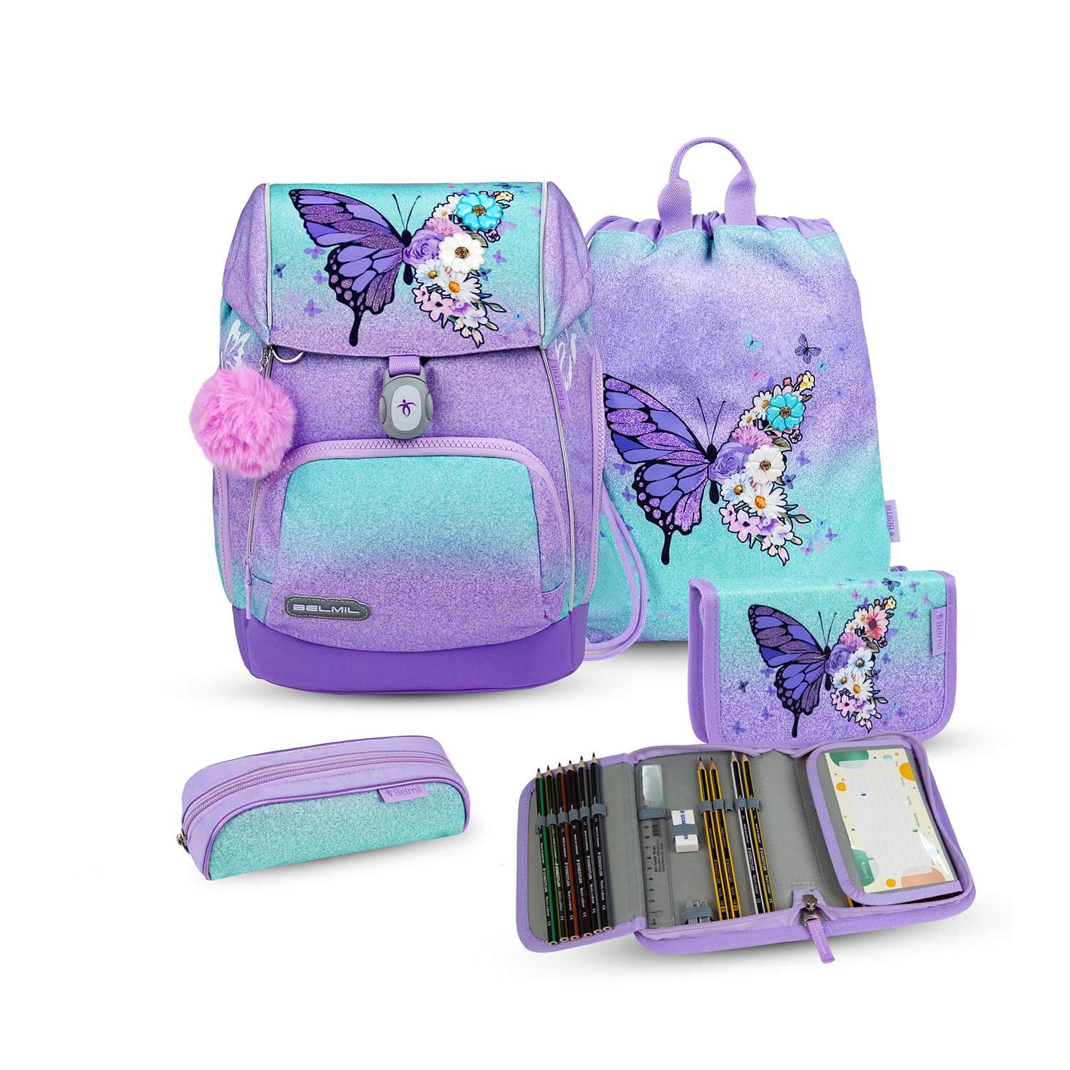 Premium Comfy Plus Serenity Schoolbag set 5pcs.