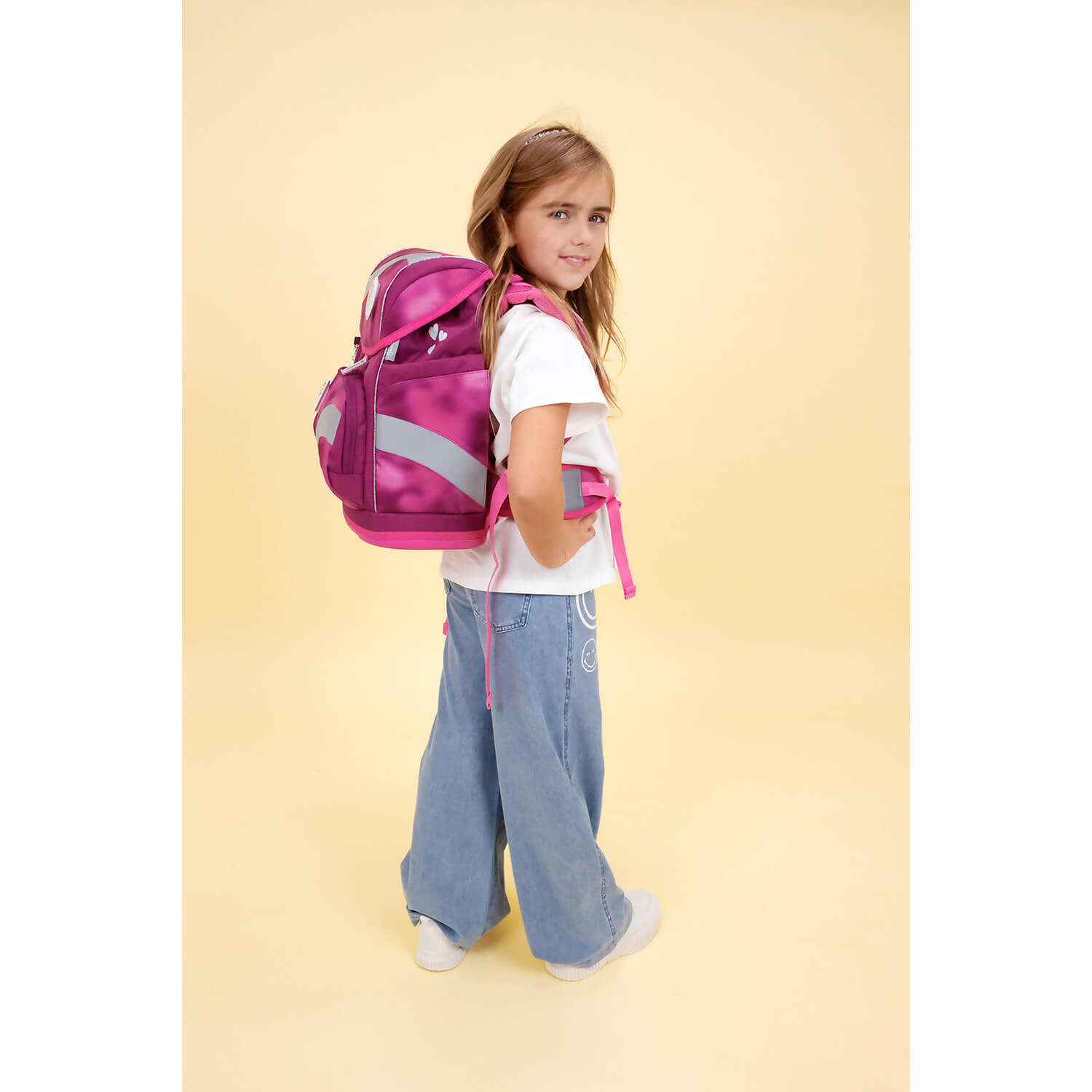 Motion Shiny Pink schoolbag set 5 pcs