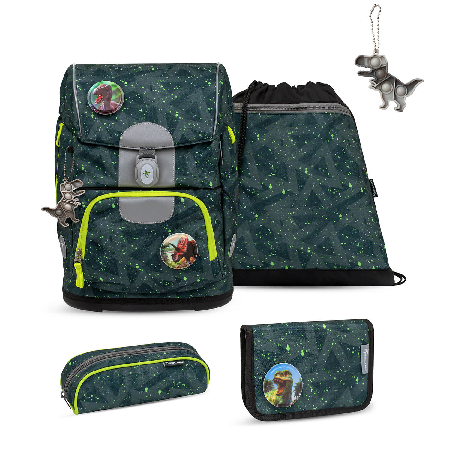 Motion Green Splash schoolbag set 6 pcs with GRATIS keychain