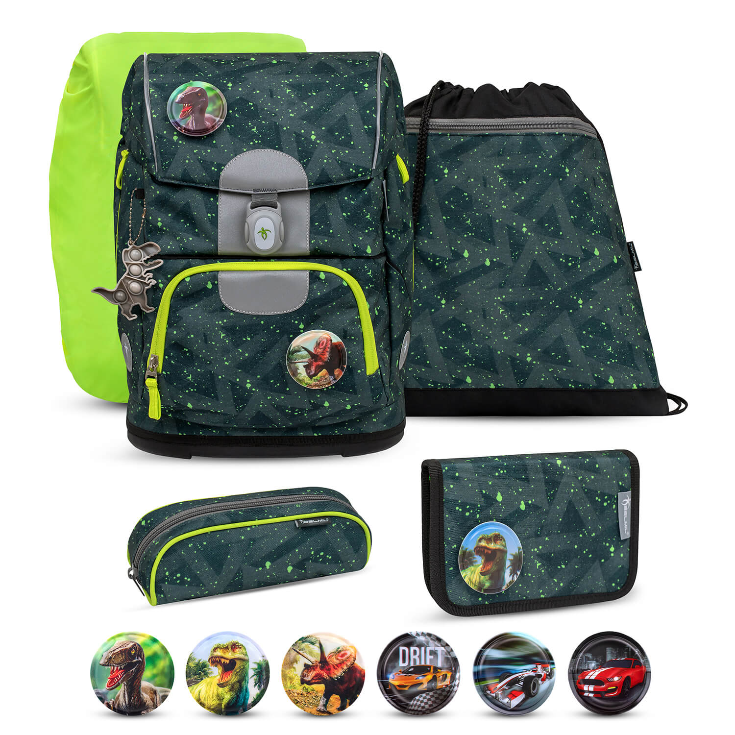 Motion Green Splash schoolbag set 6 pcs