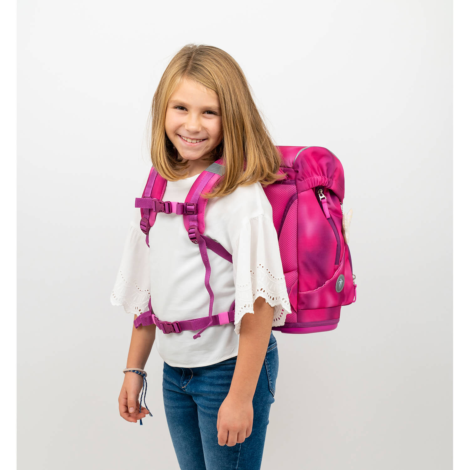 Motion Shiny Pink schoolbag set 6 pcs with GRATIS keychain