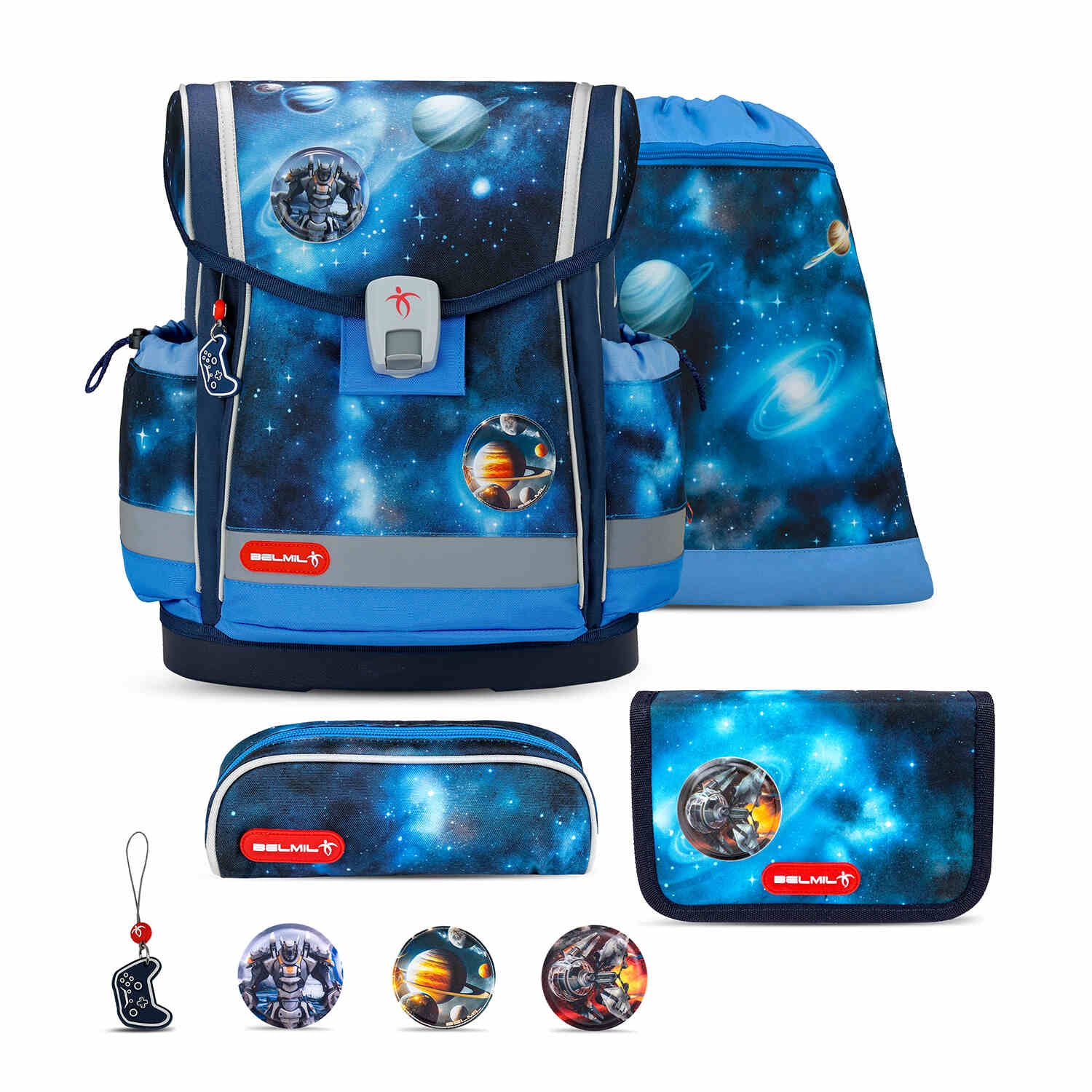 Classy Plus Galaxy Light schoolbag set 4 pcs.