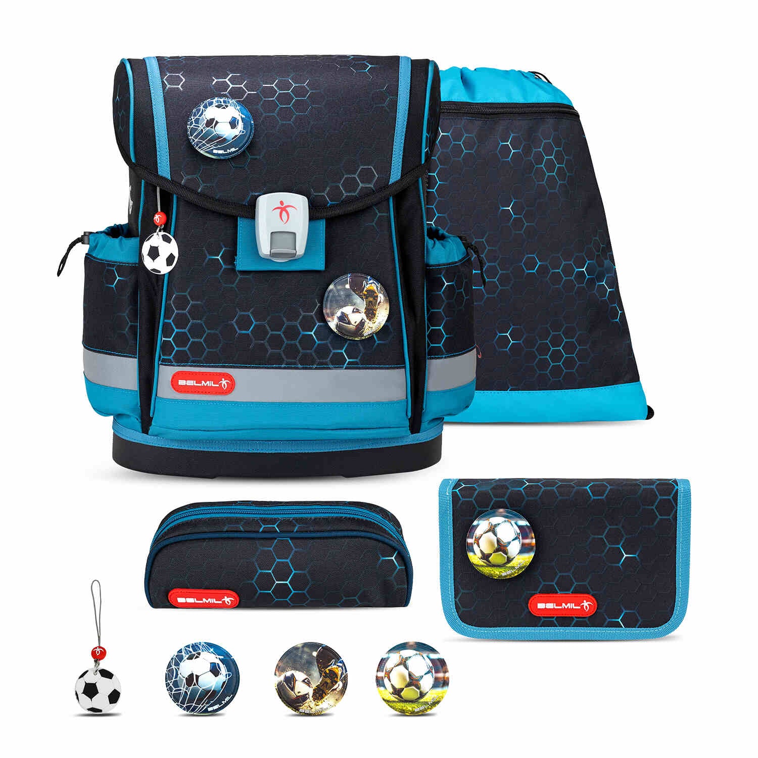 Classy Plus Kick the Ball schoolbag set 4 pcs.