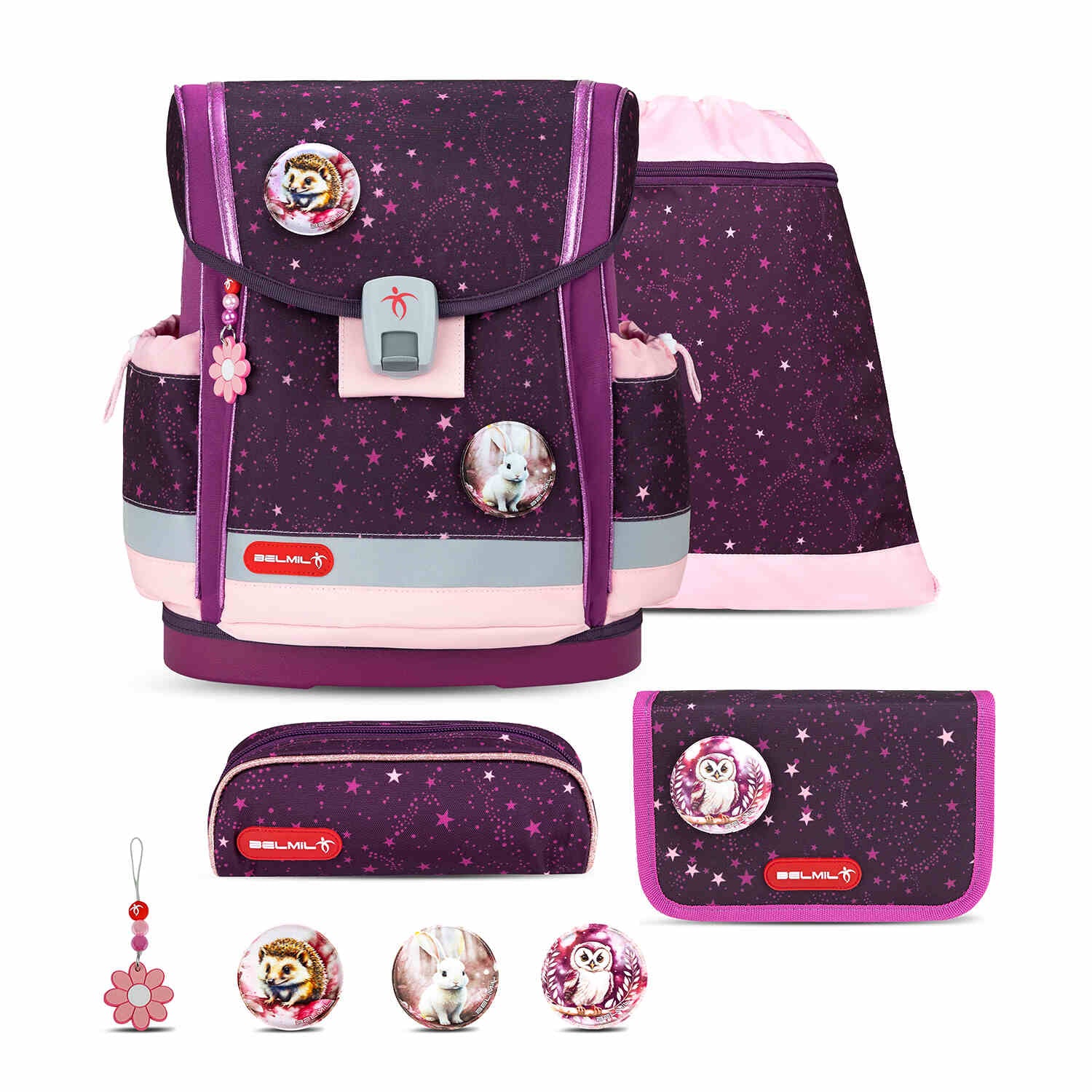 Classy Plus Magical Stars schoolbag set 4 pcs.