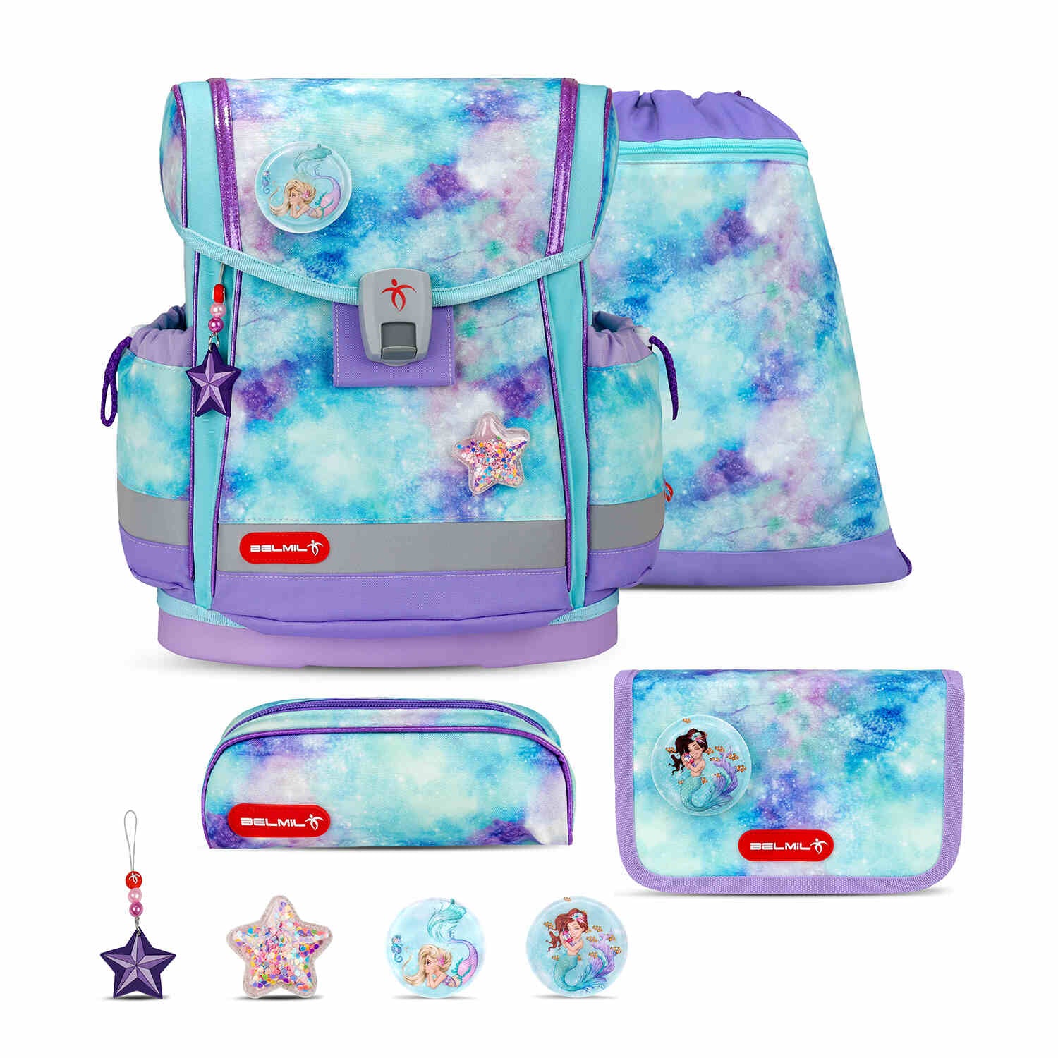 Classy Plus Mermaids schoolbag set 4 pcs.