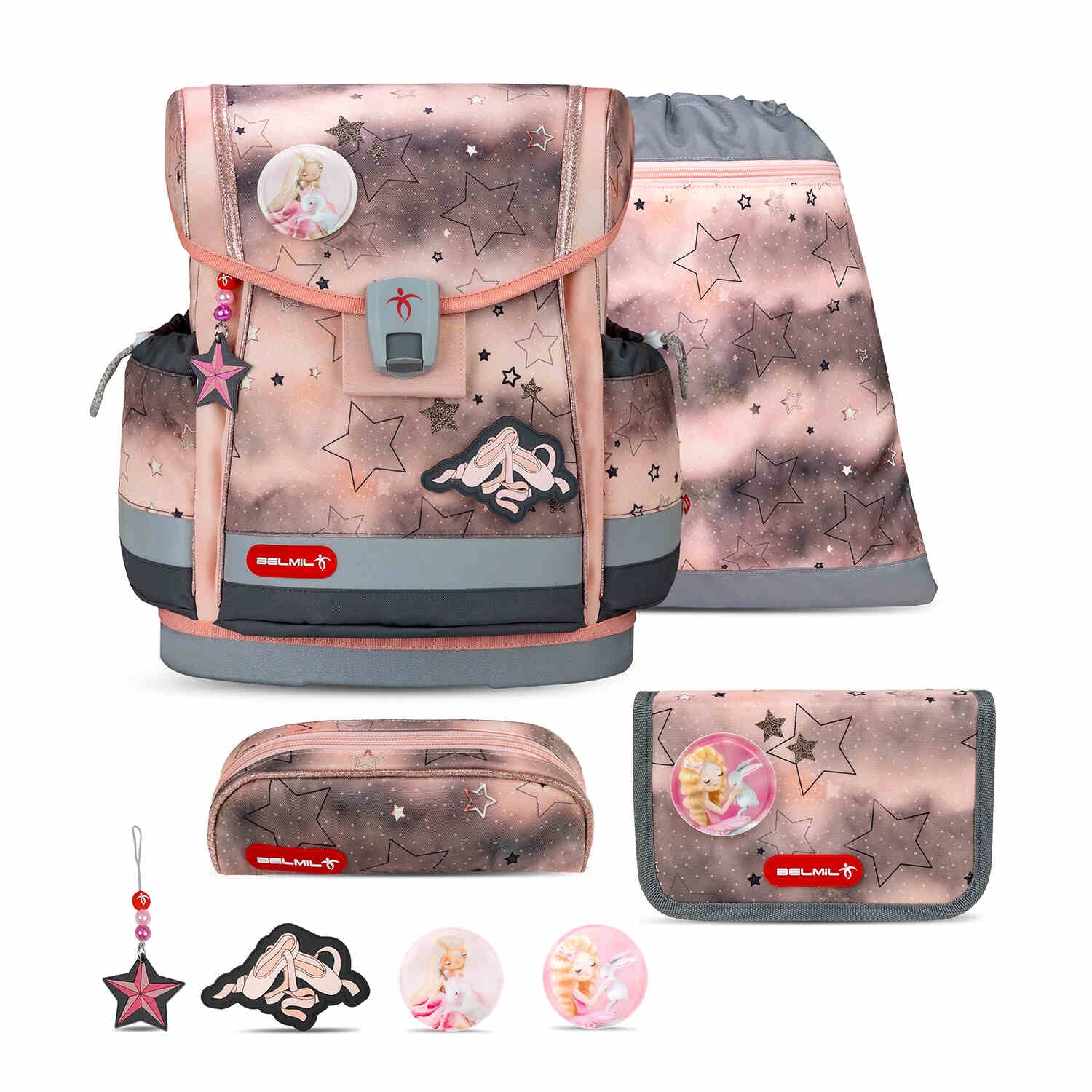 Classy Plus Rose Ballet schoolbag set 4 pcs.