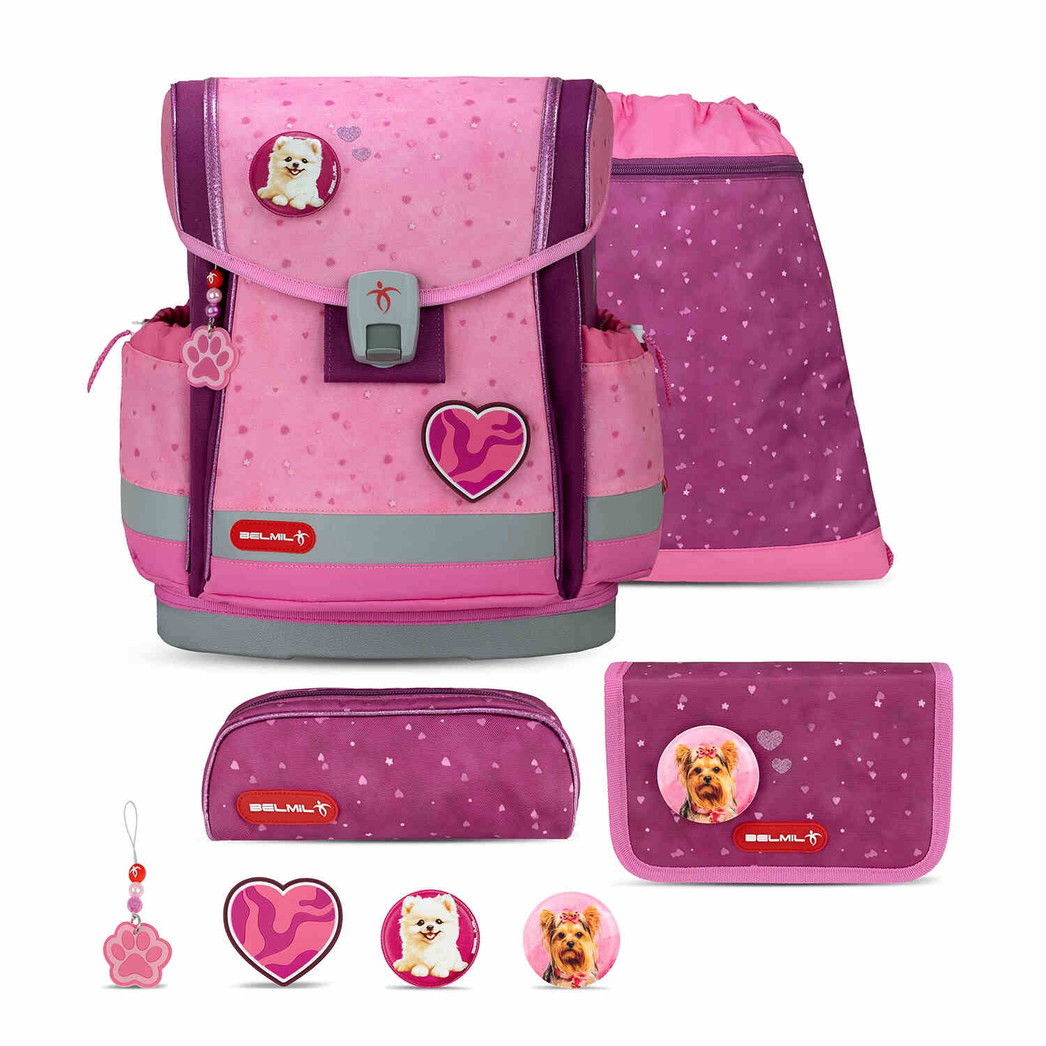 Classy Plus Rosie Hearts schoolbag set 4 pcs.