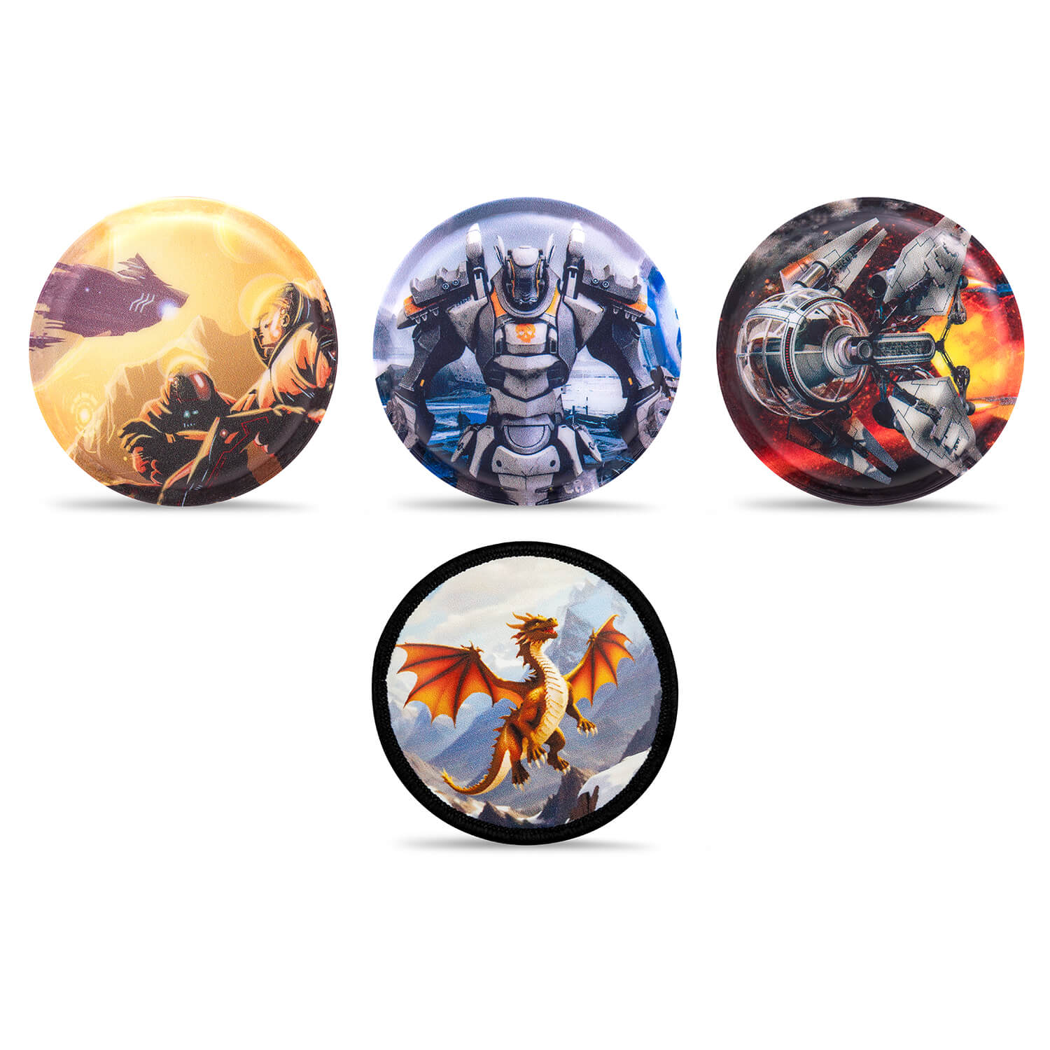 Belmil Patch Set – 4-Piece Velcro Patches "Cosmic Adventure"