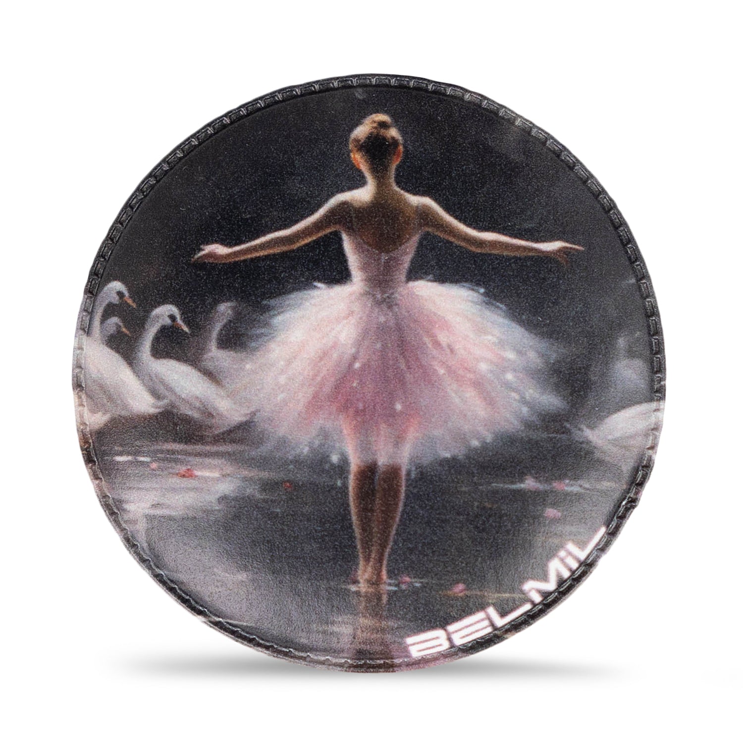 Close-up view of the Belmil Patch Set – 3-Piece Velcro Patches 'Dreamy Ballet' featuring a whimsical ballet-inspired design.