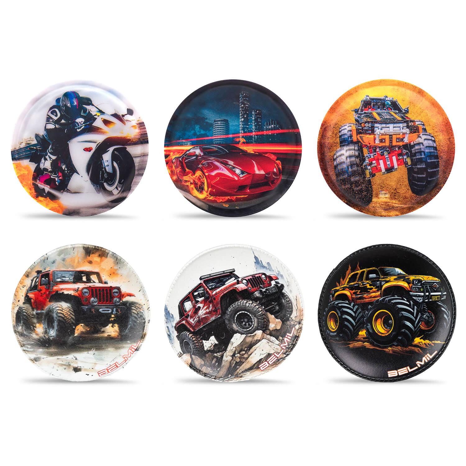 Belmil Patch Set – 6-Piece Velcro Patches "Extreme Ride"