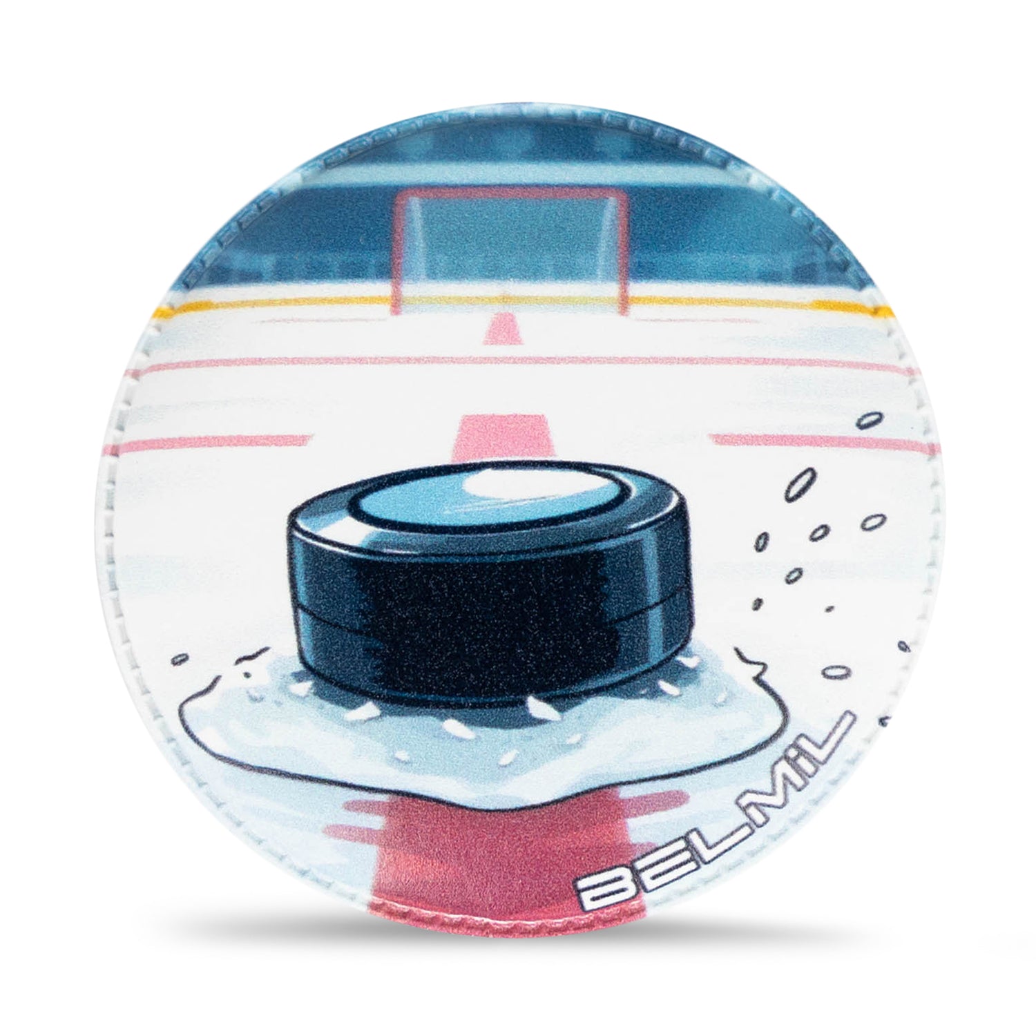 Belmil Patch Set – 3-Piece Velcro Patches 'I Love Hockey' featuring an action-packed hockey player design.