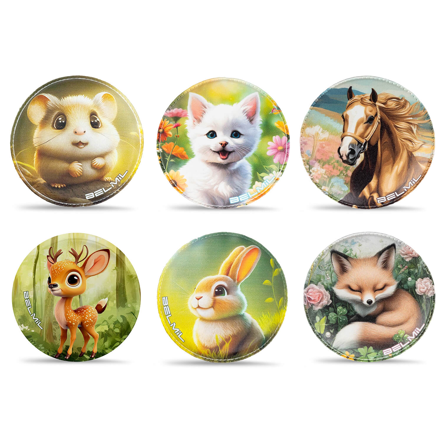 Belmil Patch Set – 6-Piece Velcro Patches "Little Buddies"